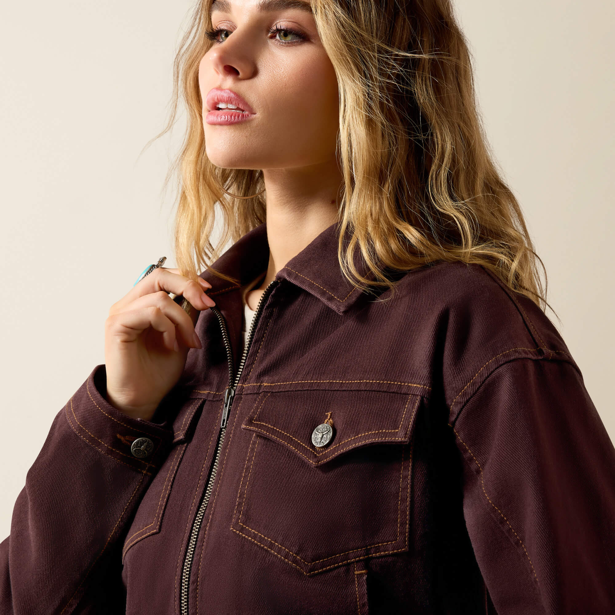 Cavalry Bomber Jacket 01 - CHOCOLATE PLUM