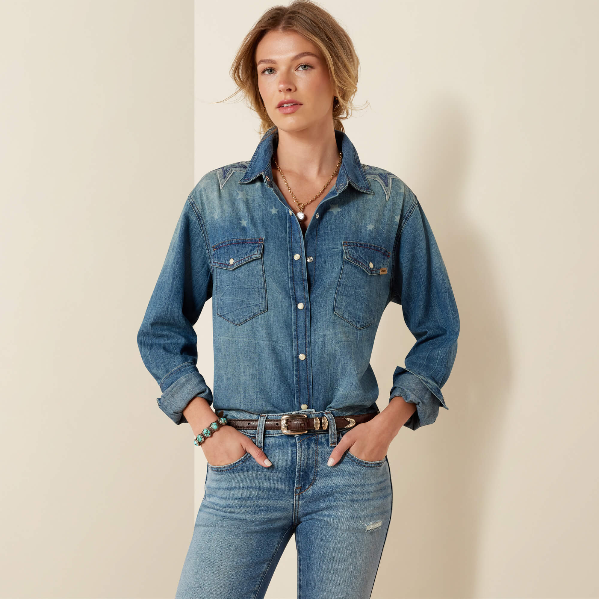 Americana Denim Shirt Front - CLINTON