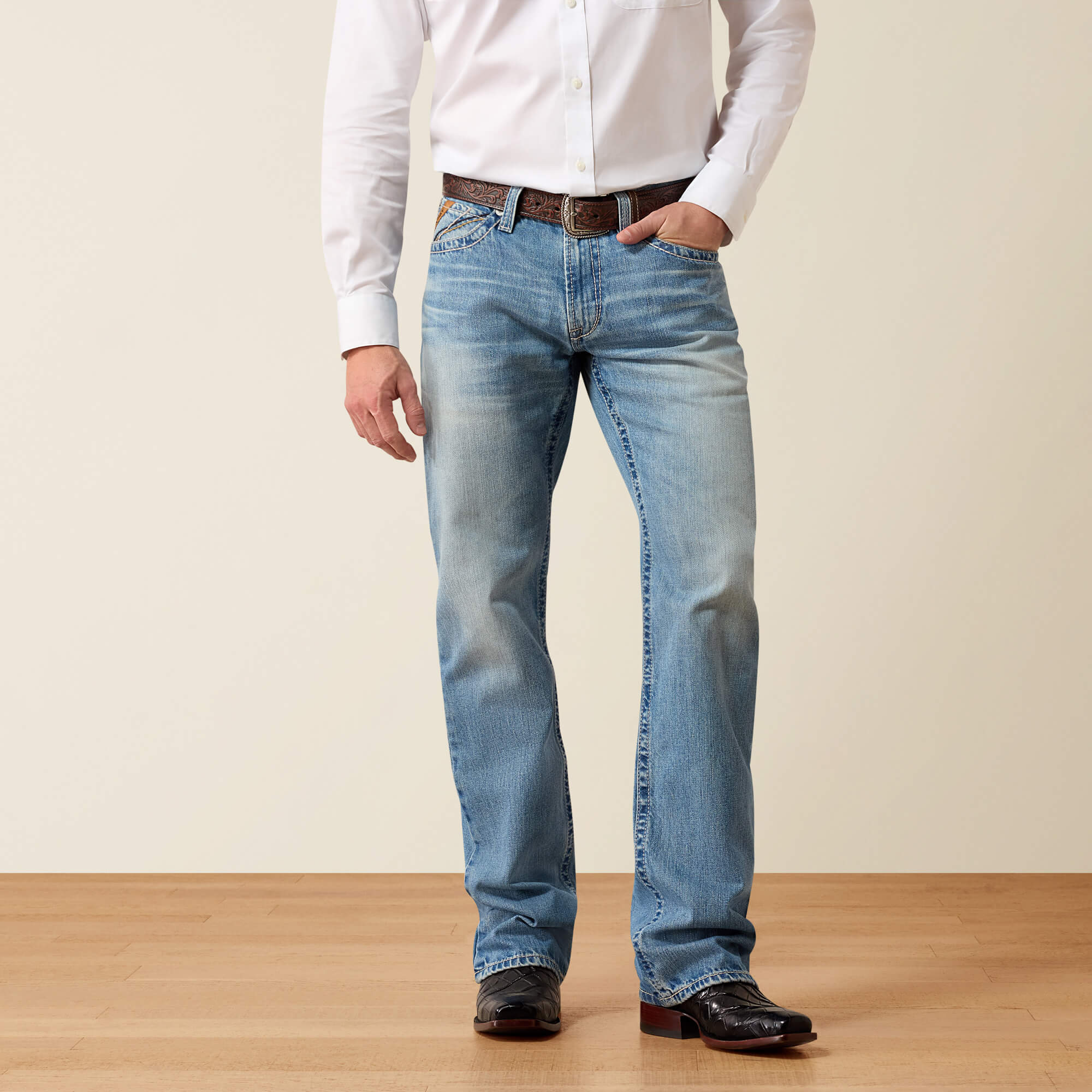 M4 Relaxed Jack Boot Cut Jeans Front - TOBY