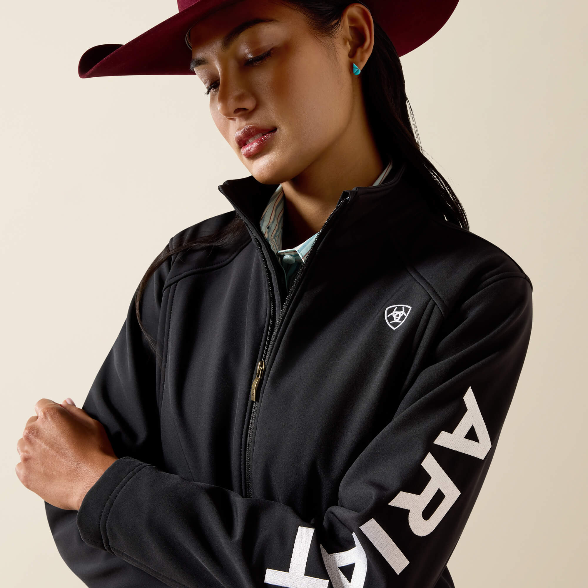 Ariat Logo Softshell Jacket 01 - BLACK|WHITE
