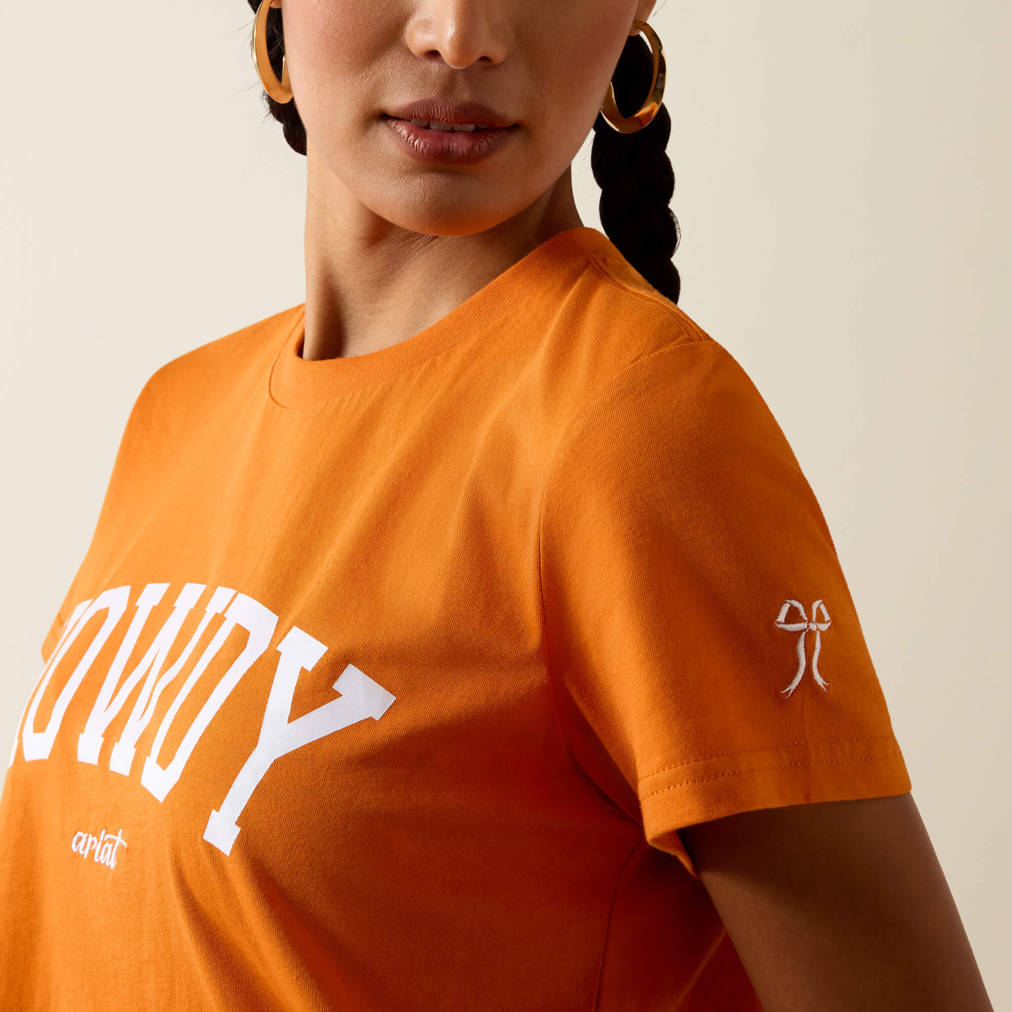 Collegiate Howdy T-Shirt 02 - ORANGE|WHITE