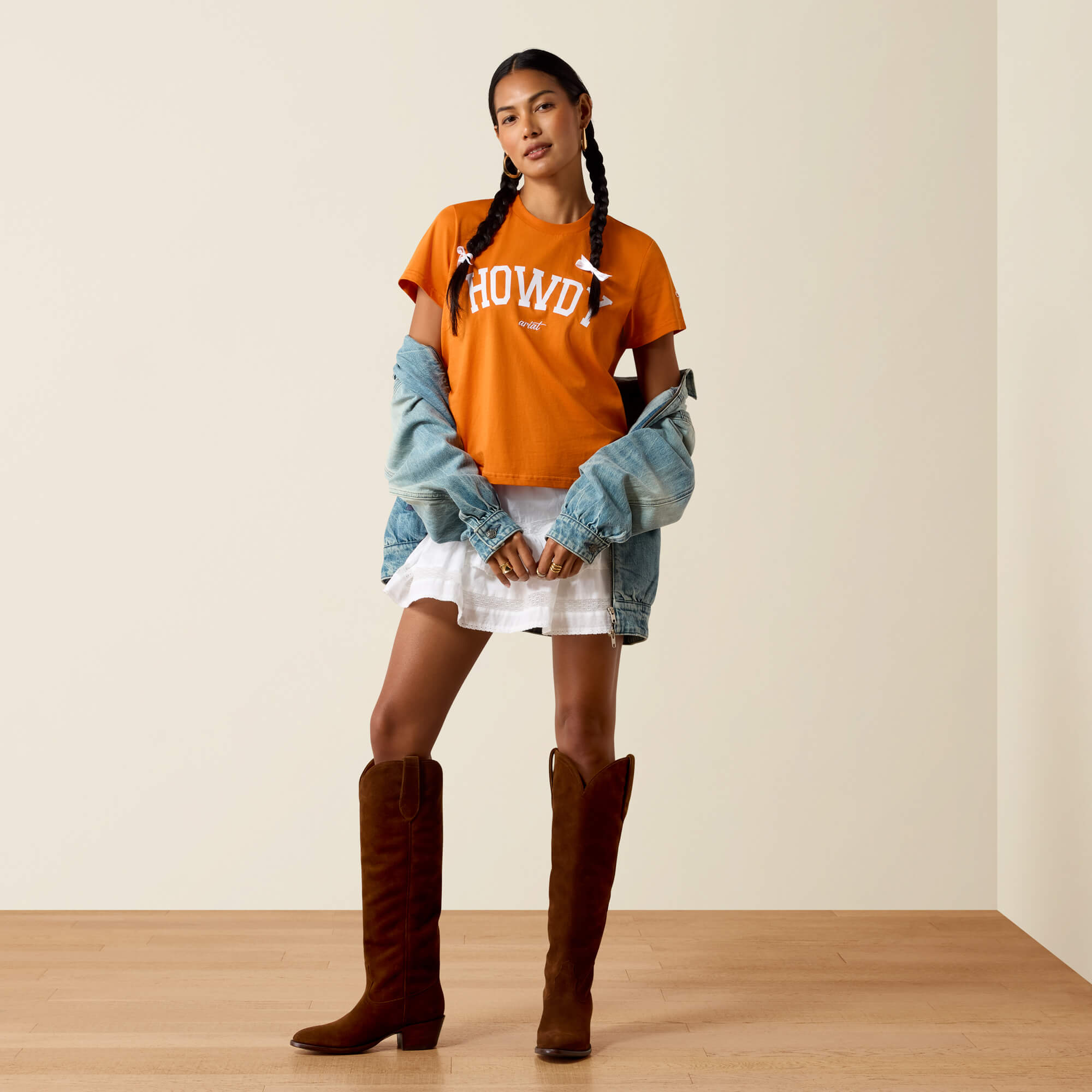 Collegiate Howdy T-Shirt Full - ORANGE|WHITE