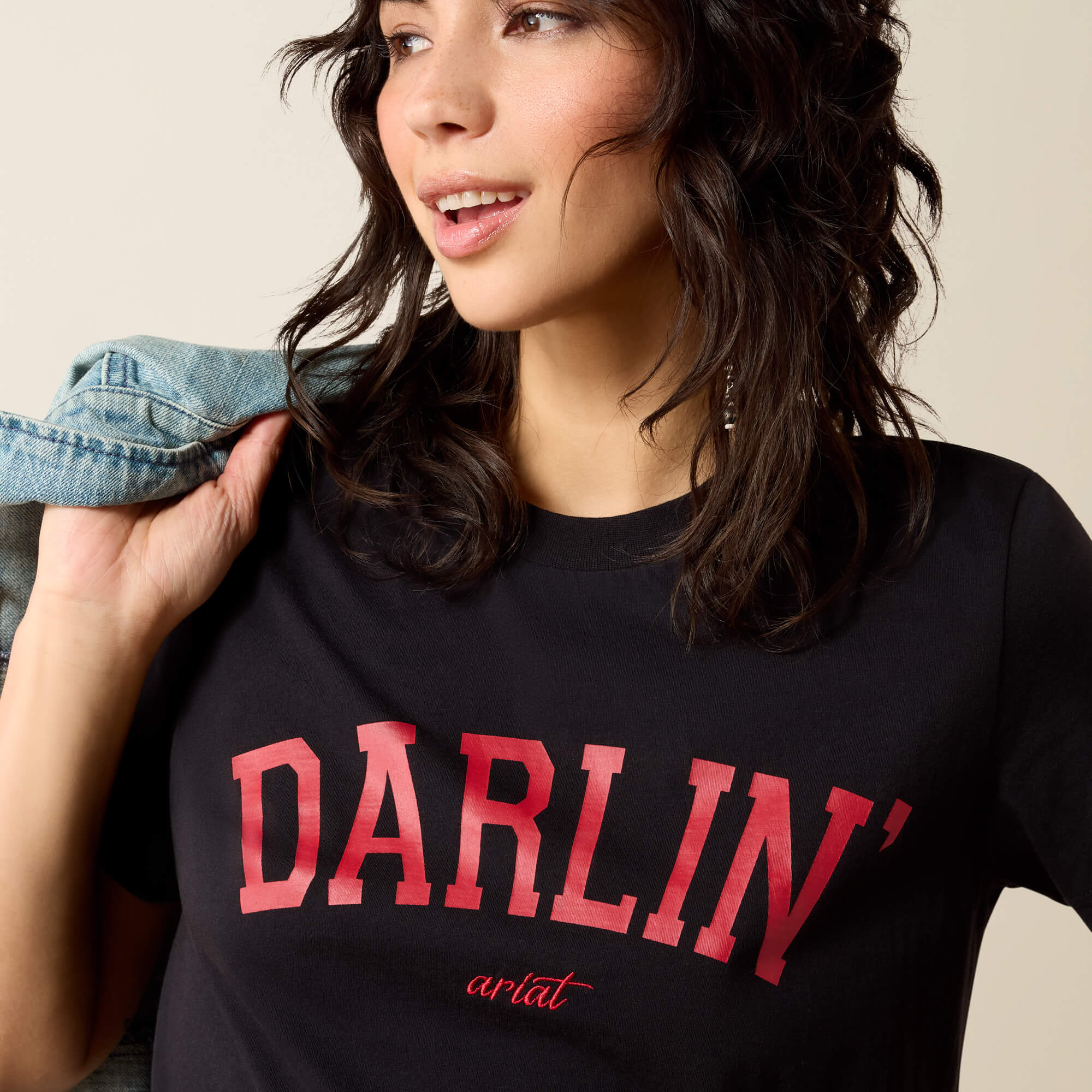 Collegiate Darlin T-Shirt 02 - BLACK|GARNET