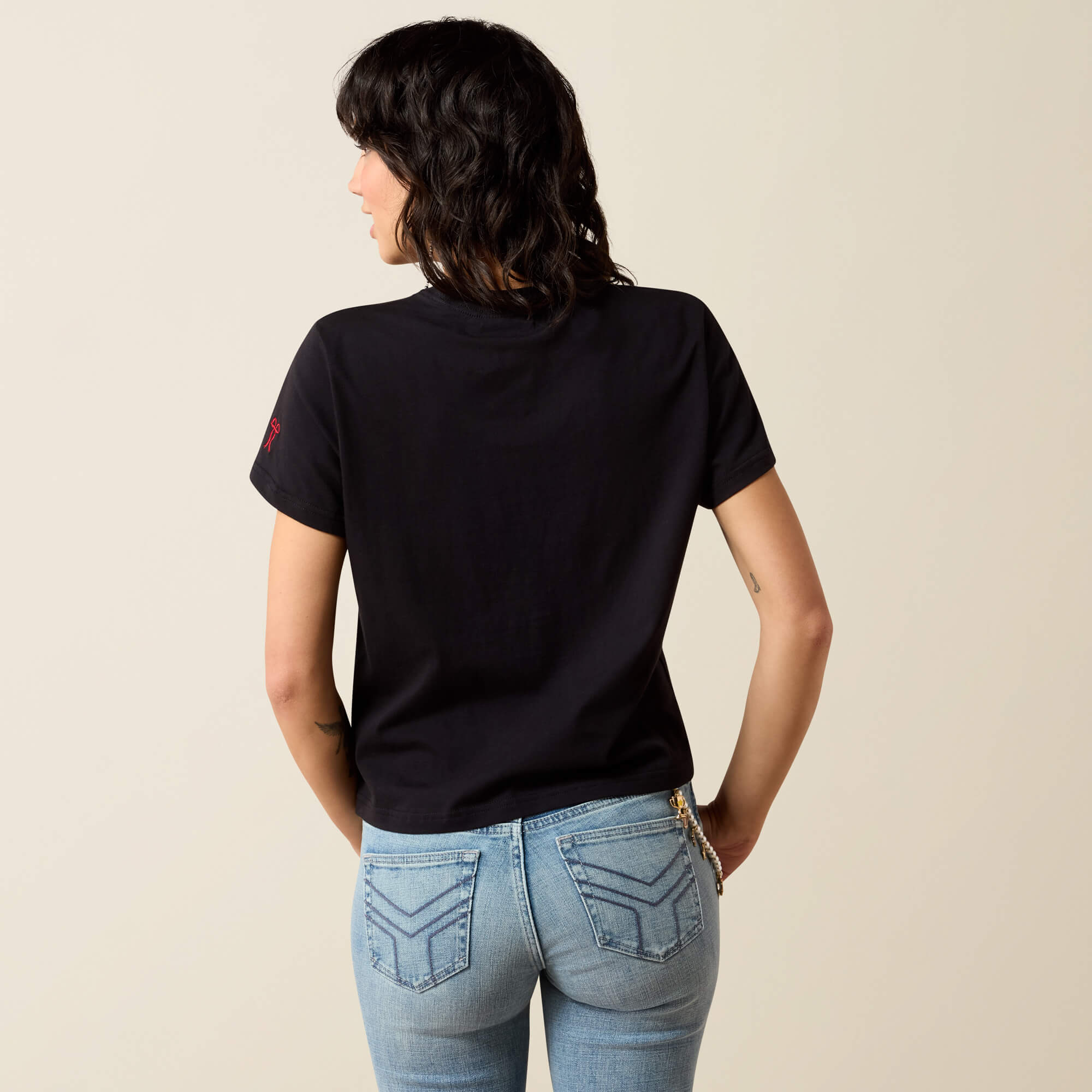 Collegiate Darlin T-Shirt Back - BLACK|GARNET