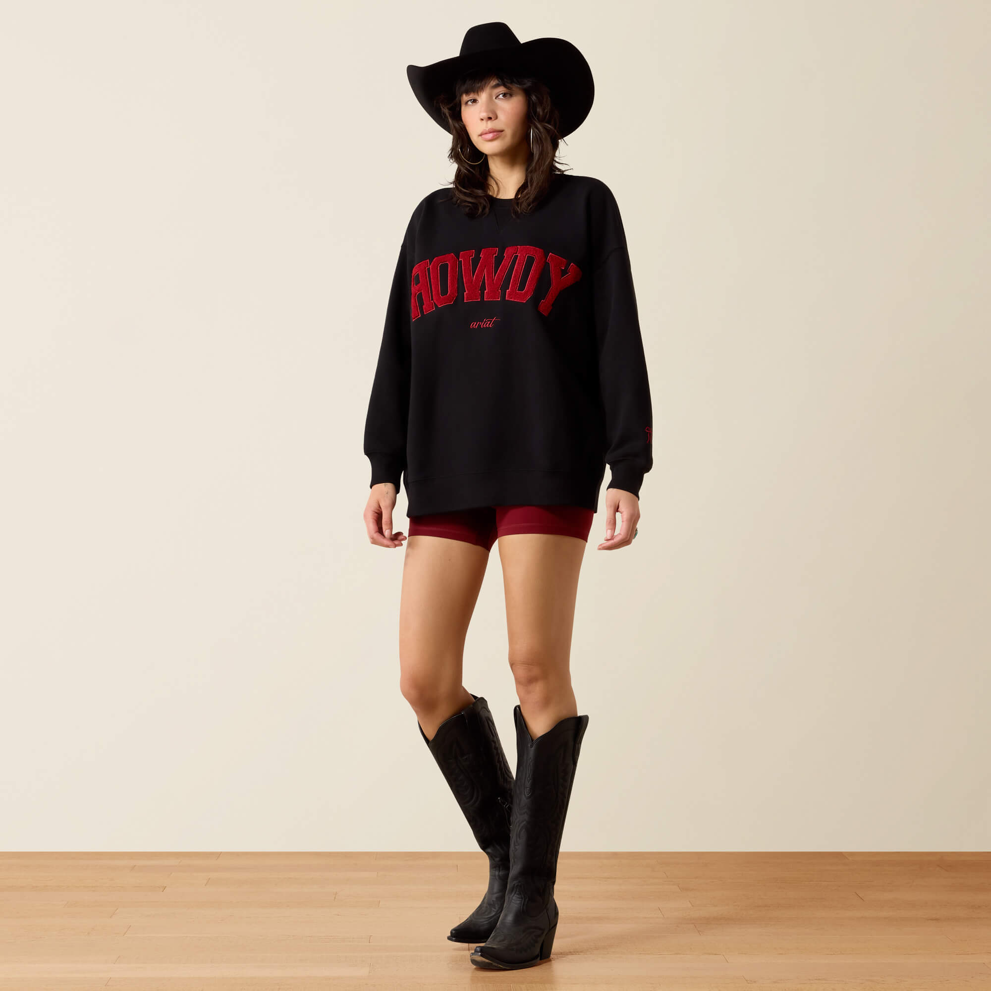 Collegiate Oversize Sweatshirt Full - BLACK|GARNET