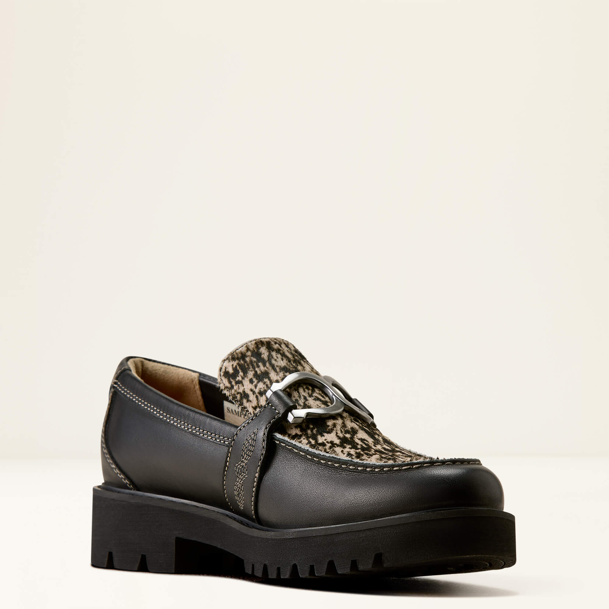 Stratford Loafer Bit Medial - BLACK|BRINDLE HAIR ON