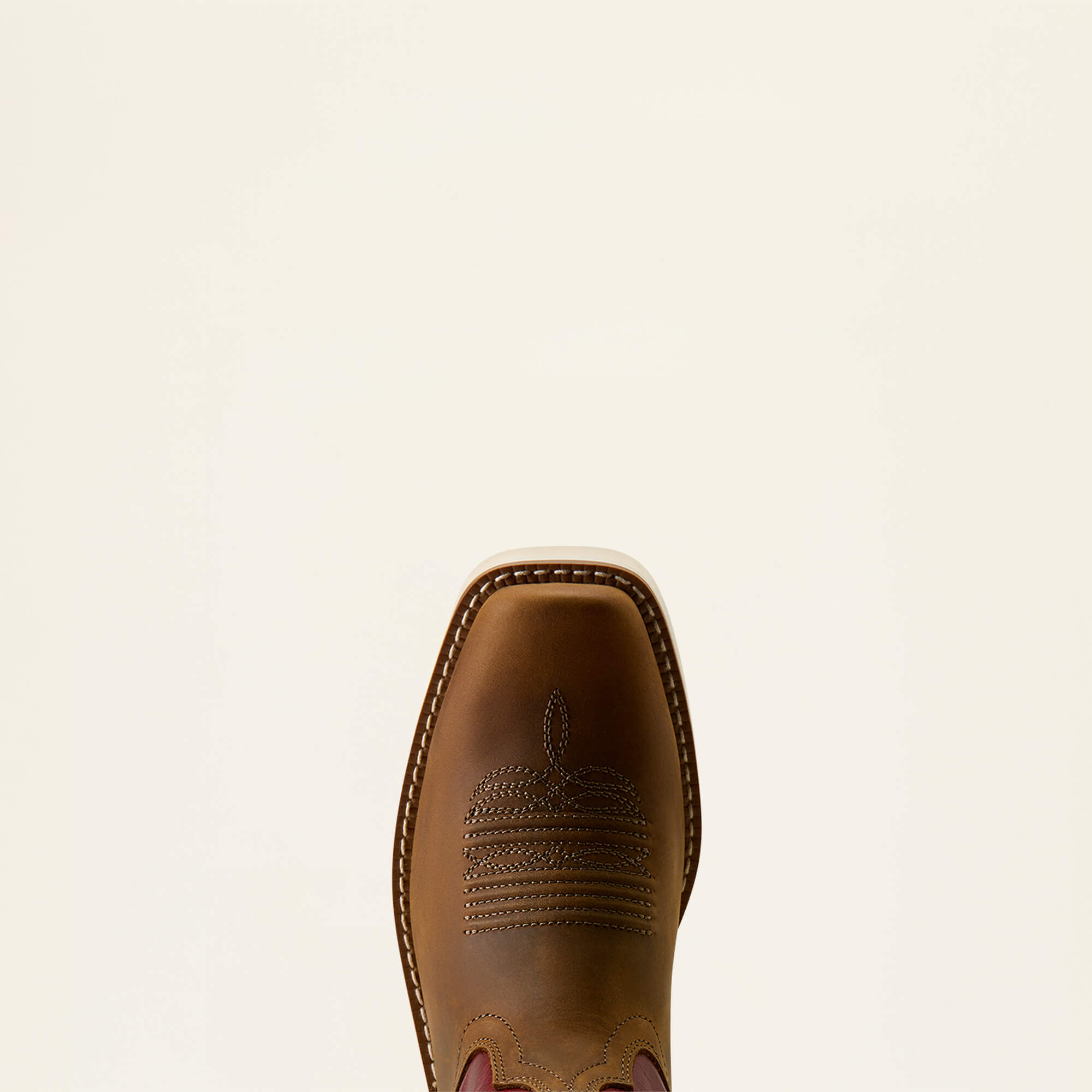 Southlite Narrow Cutter Toe Western Boot Toe - DISTRESSED BROWN|CHERRY RED