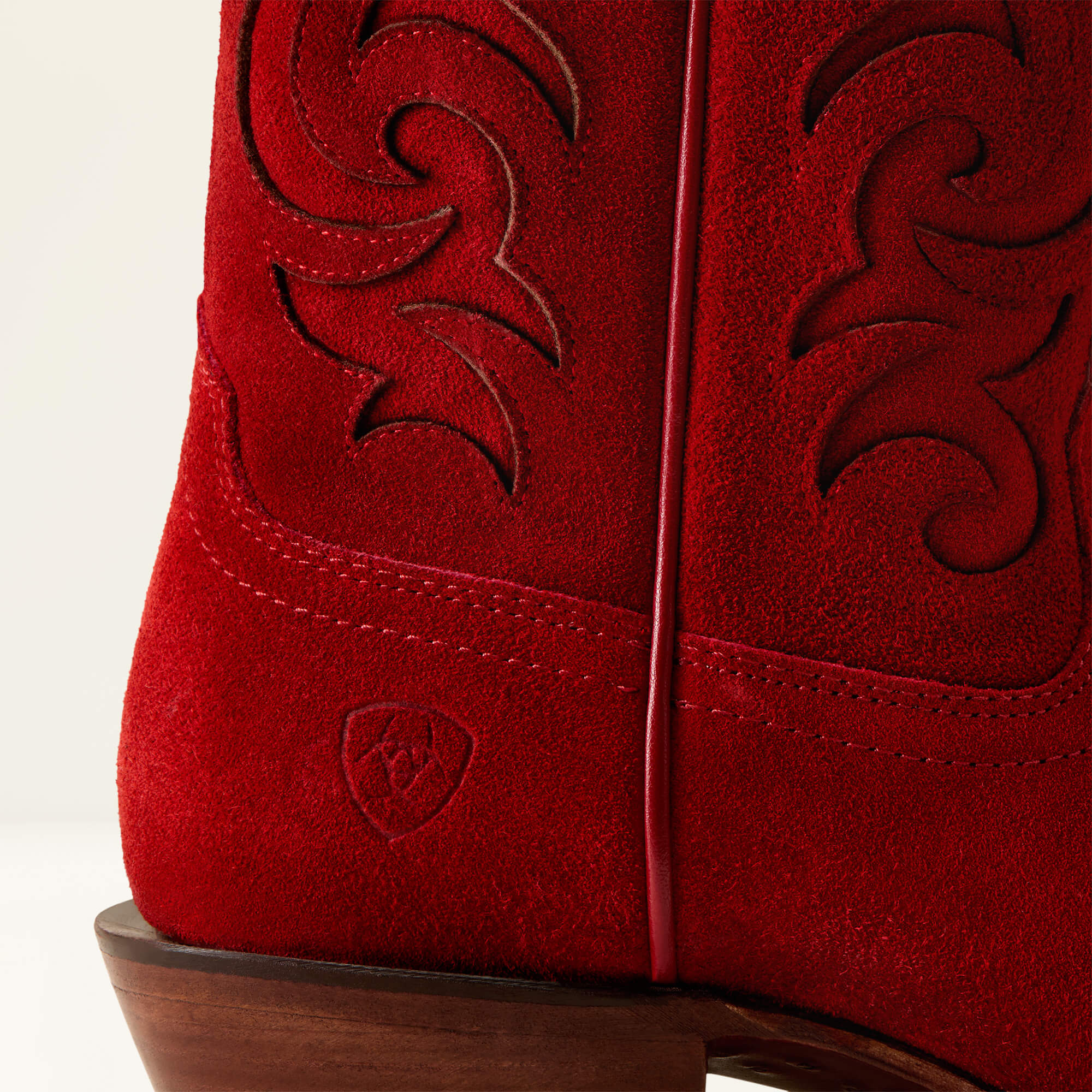 Vallie X Toe Western Boot 01 - CHERRY SUEDE