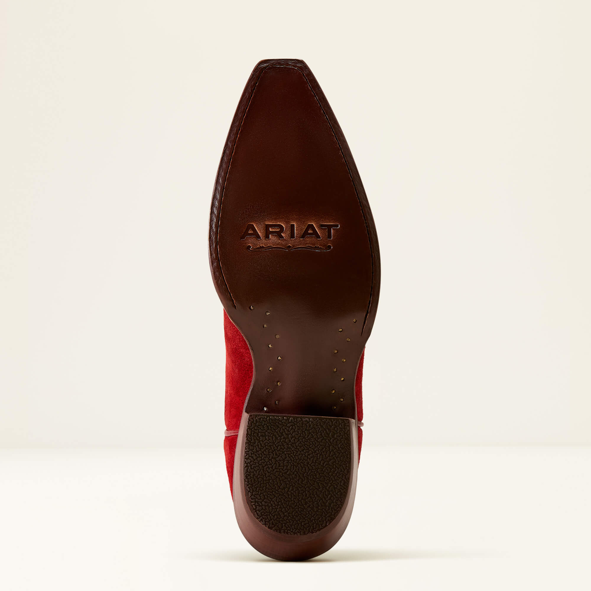 Vallie X Toe Western Boot Sole - CHERRY SUEDE