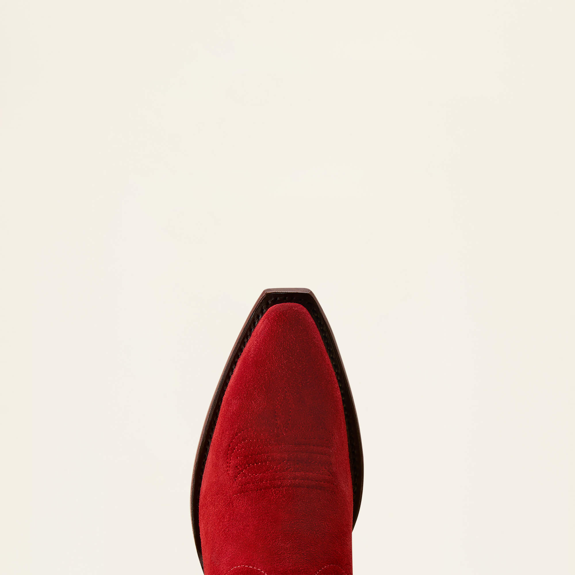 Vallie X Toe Western Boot Toe - CHERRY SUEDE