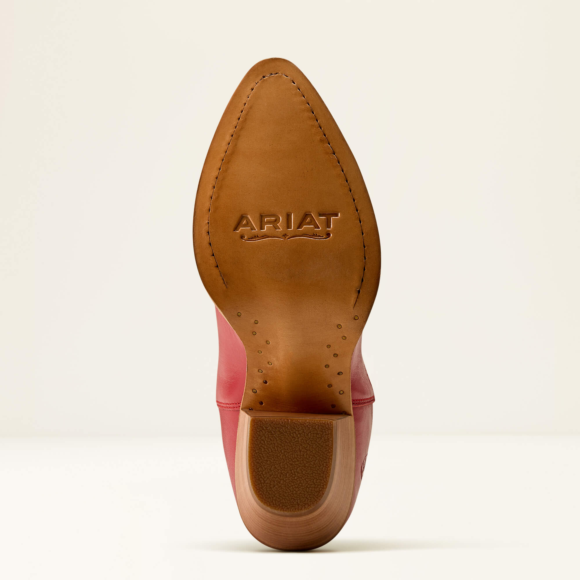 Beaux J Toe Western Boot Sole - CRIMSON RED|IVORY PEARL