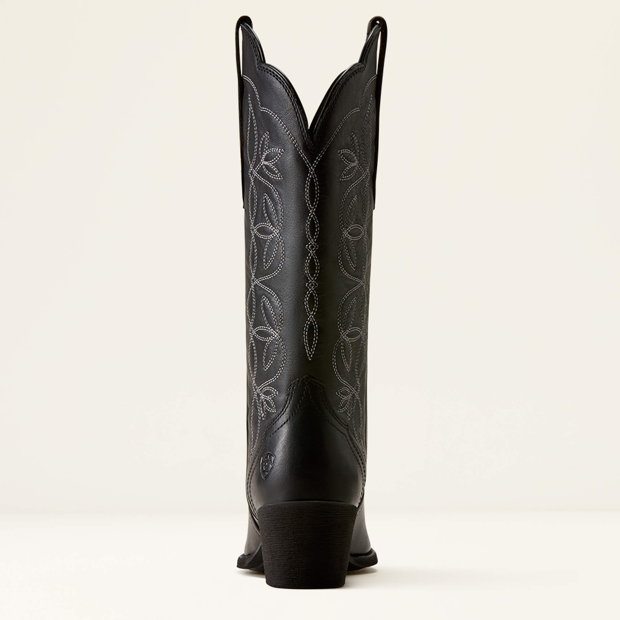 Heritage Blossom J Toe Western Boot Heel - SUPPLE BLACK