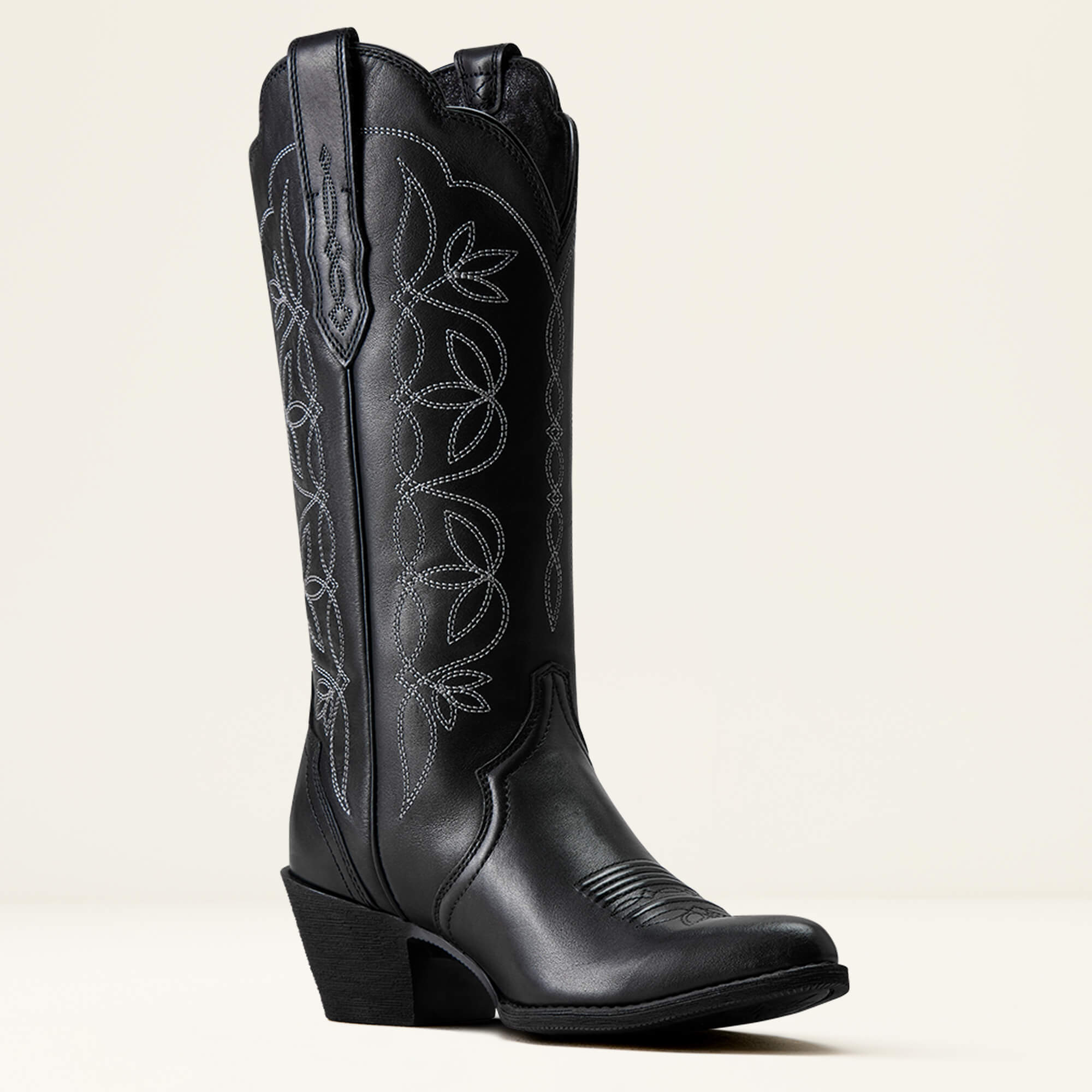 Heritage Blossom J Toe Western Boot Medial - SUPPLE BLACK