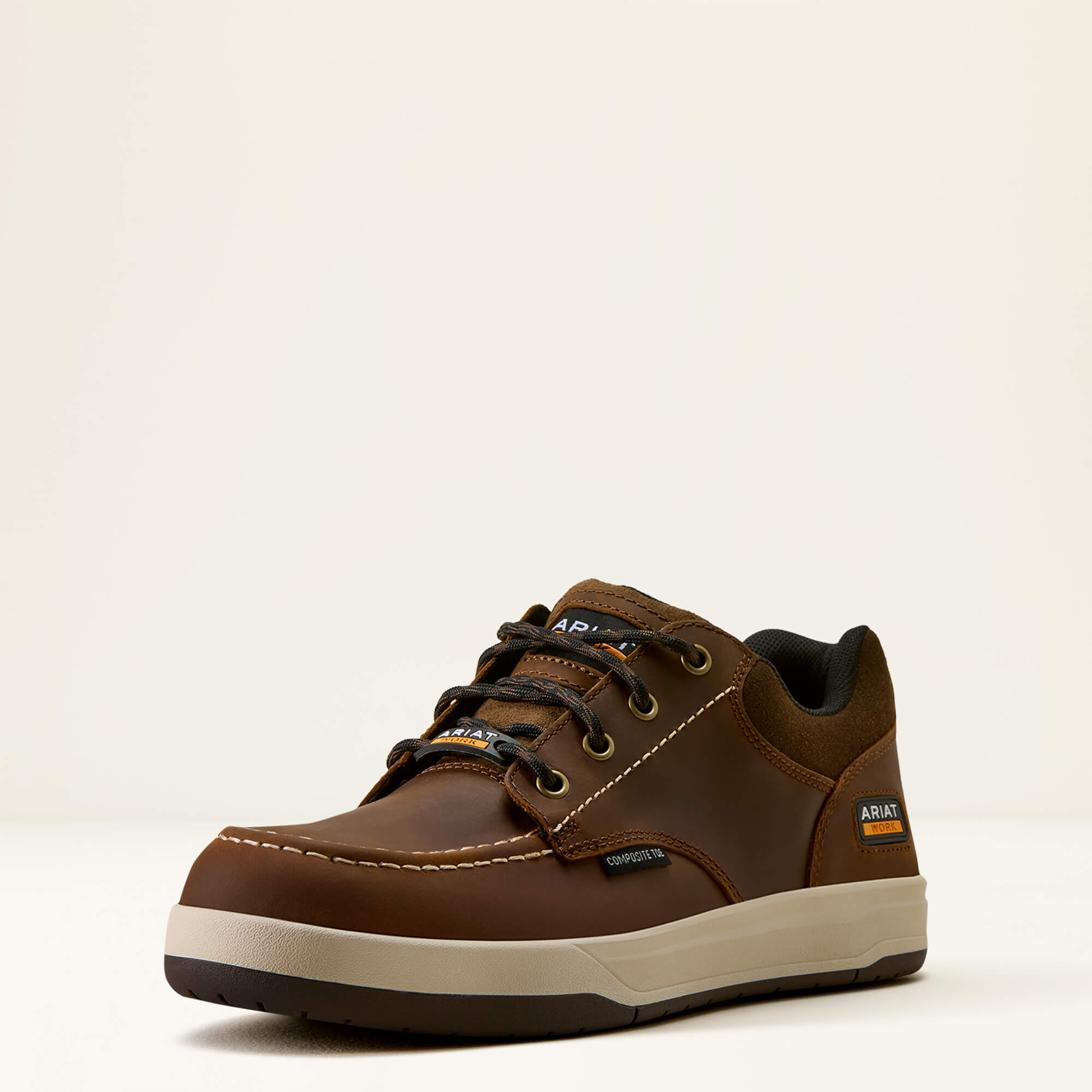 Outmatch Composite Toe Work Shoe 3-4 Front - DISTRESSED BROWN