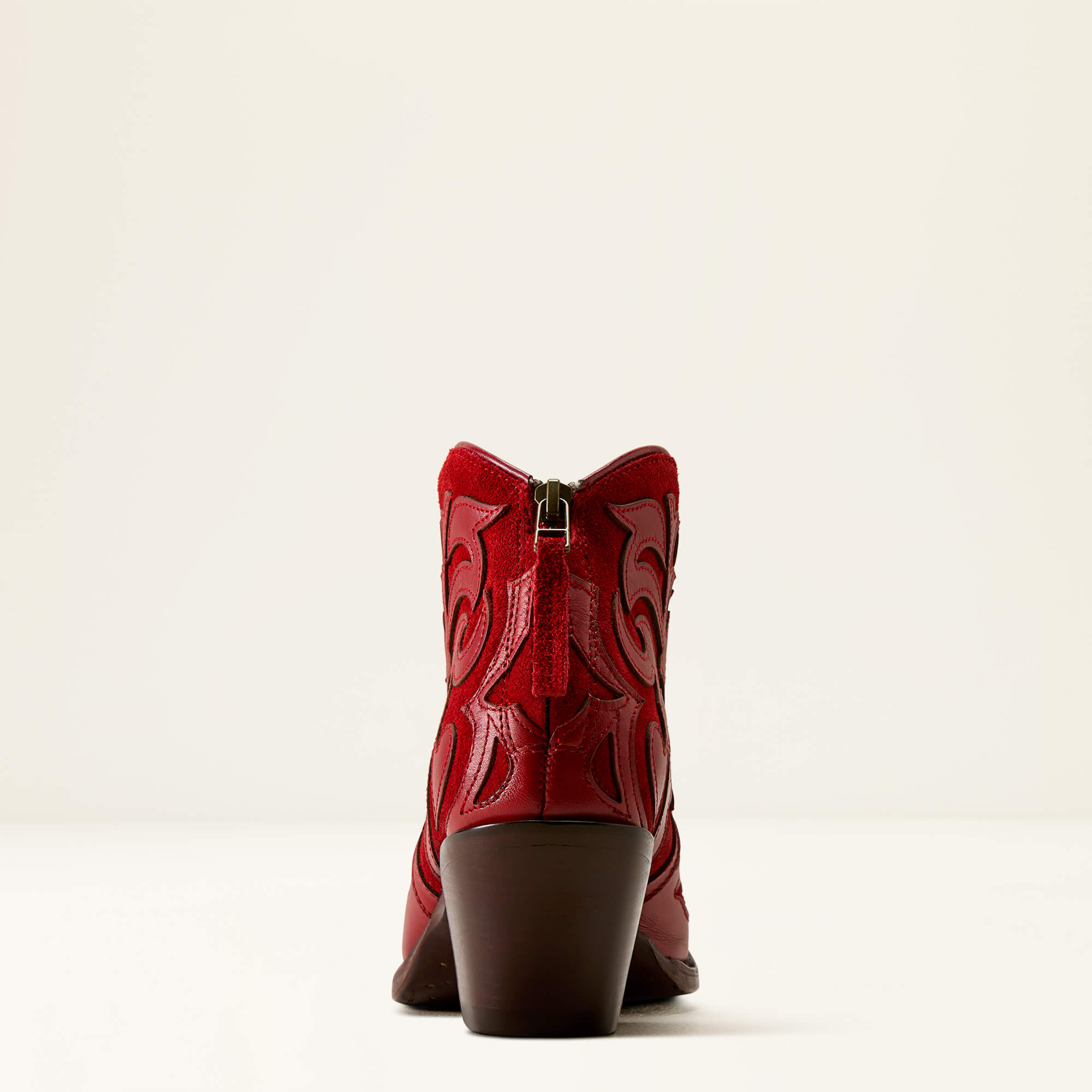 Roux X Toe Western Boot Heel - CHERRY SUEDE|CHERRY HEAT
