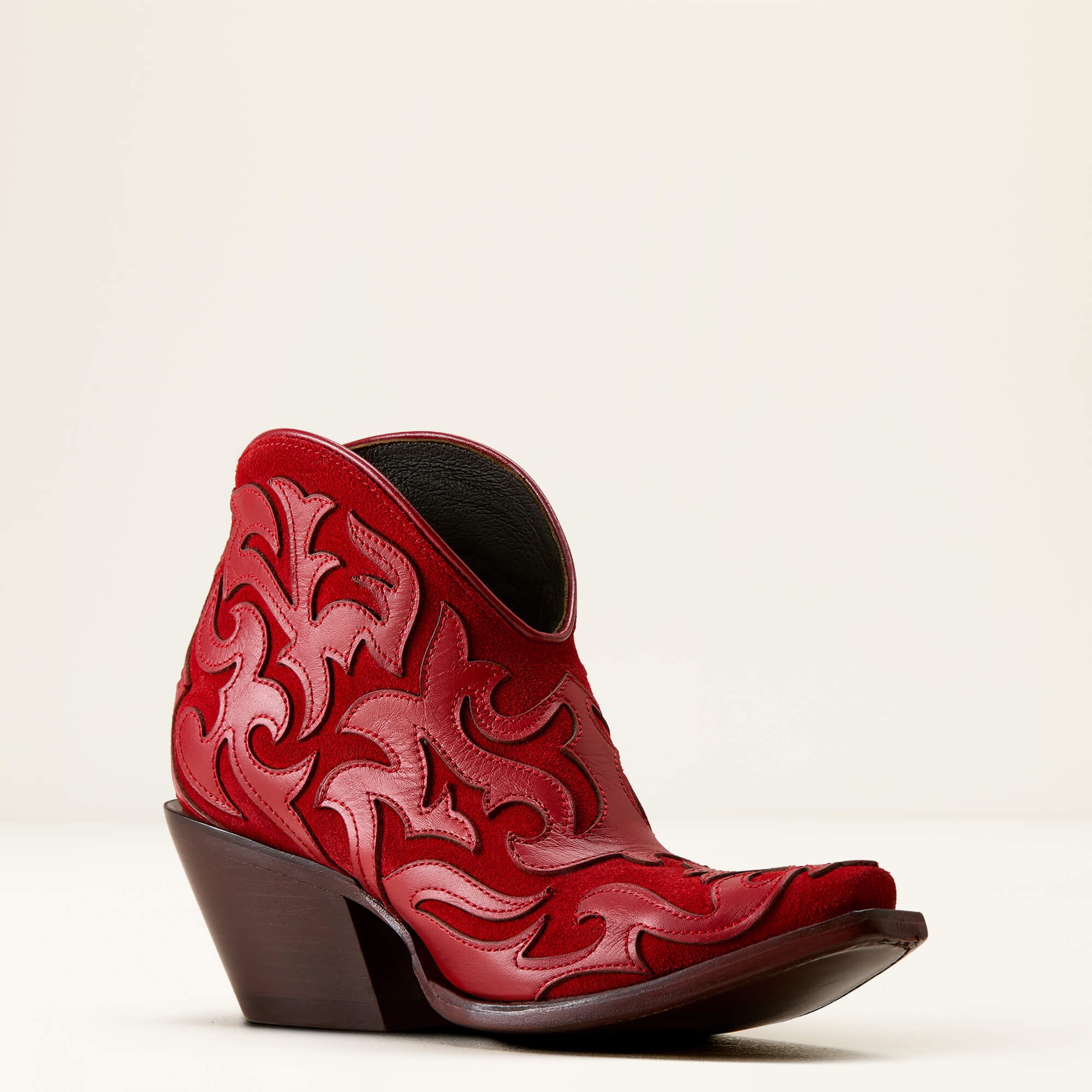 Roux X Toe Western Boot Medial - CHERRY SUEDE|CHERRY HEAT