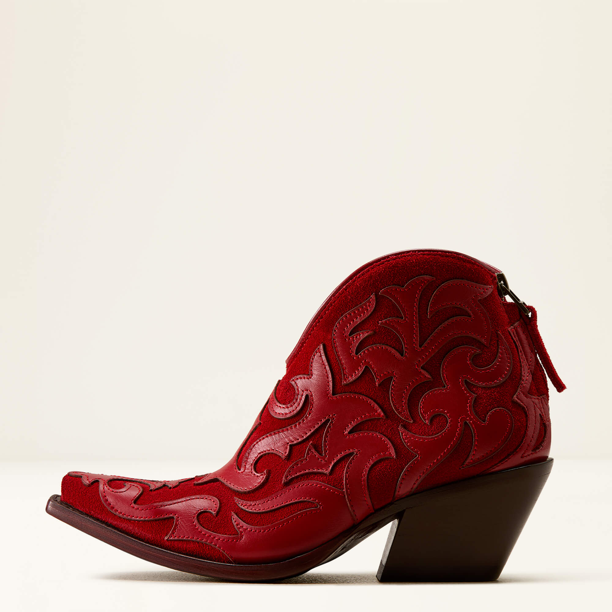 Roux X Toe Western Boot Side - CHERRY SUEDE|CHERRY HEAT