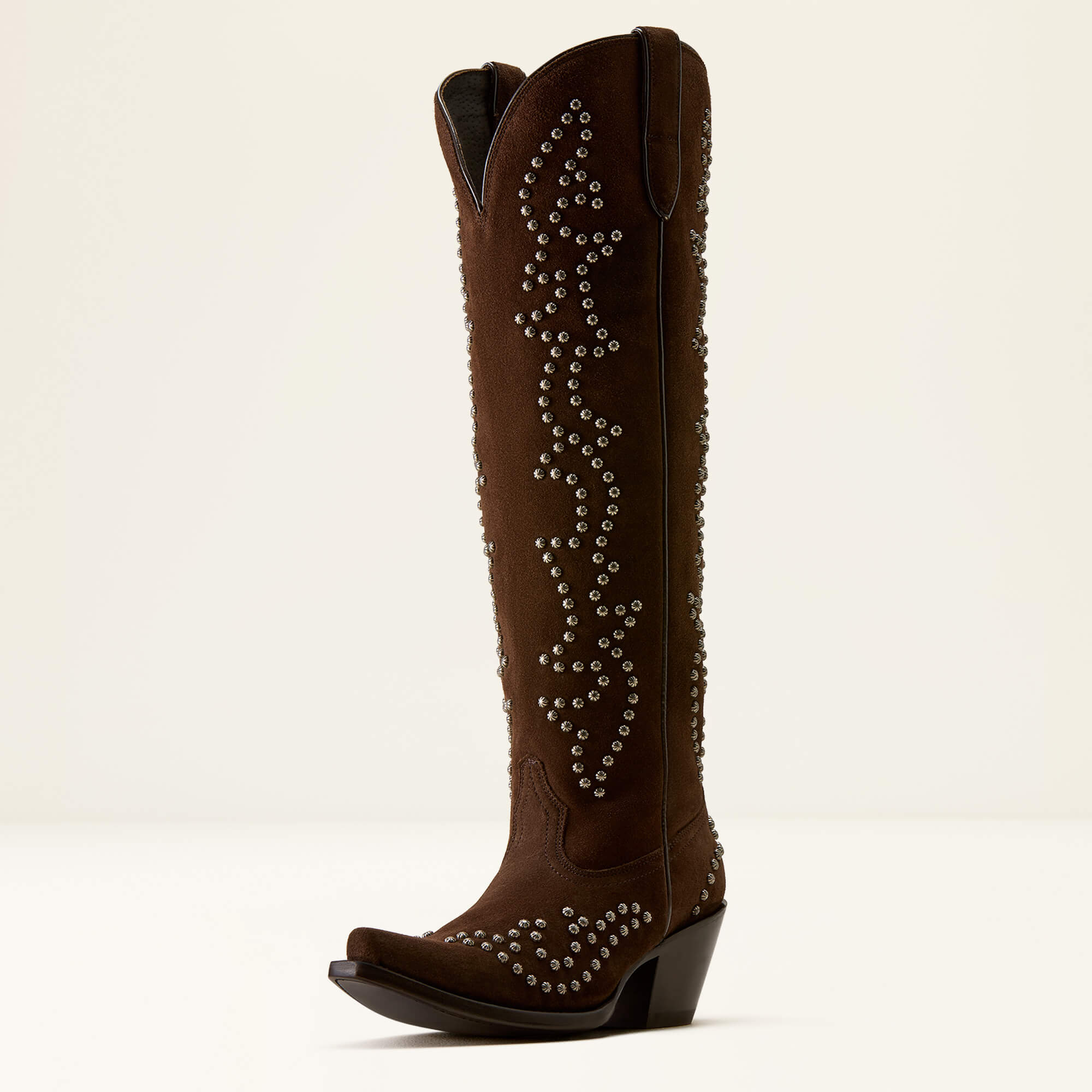 Vixen X Toe Western Boot 3-4 Front - WALNUT SUEDE