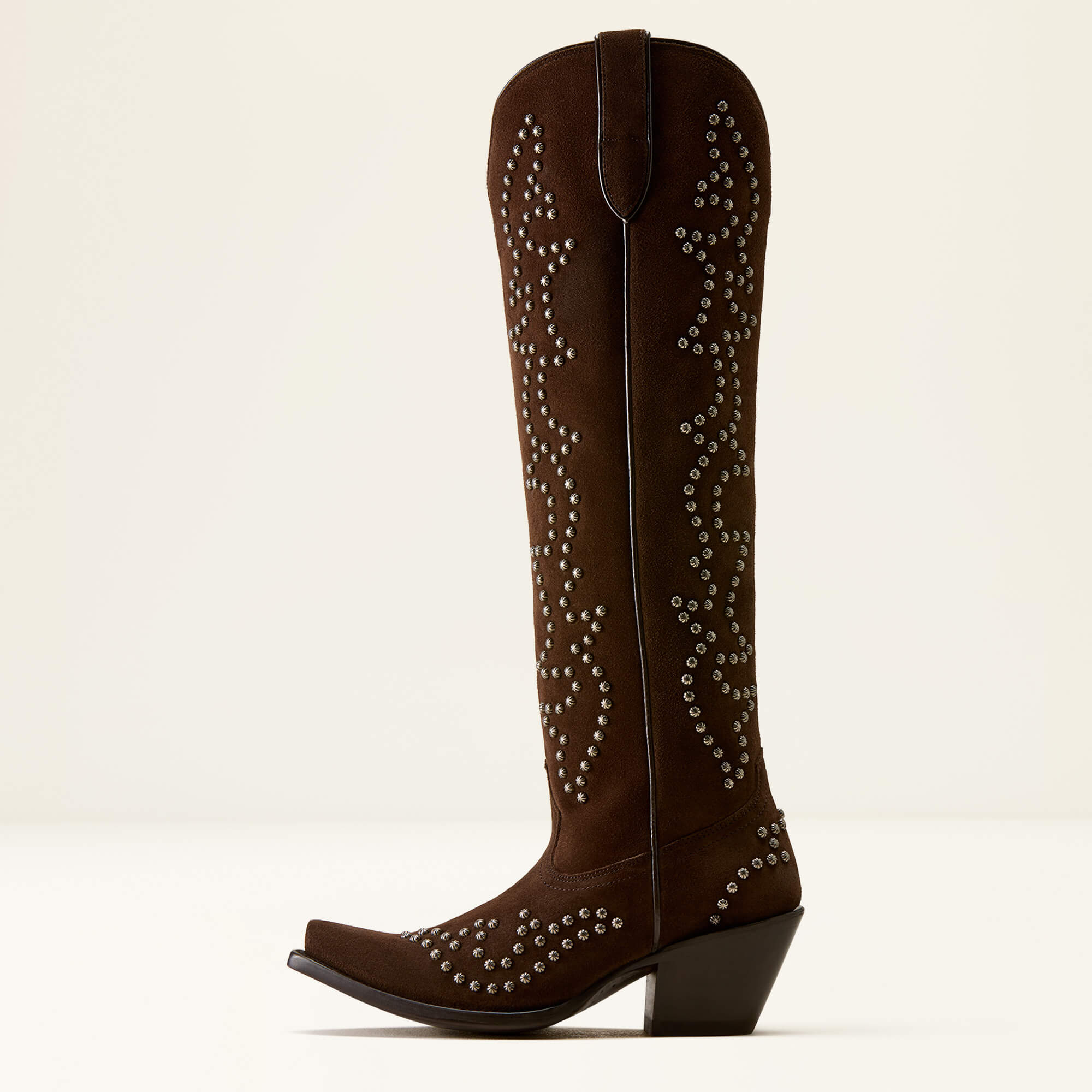Vixen X Toe Western Boot Side - WALNUT SUEDE