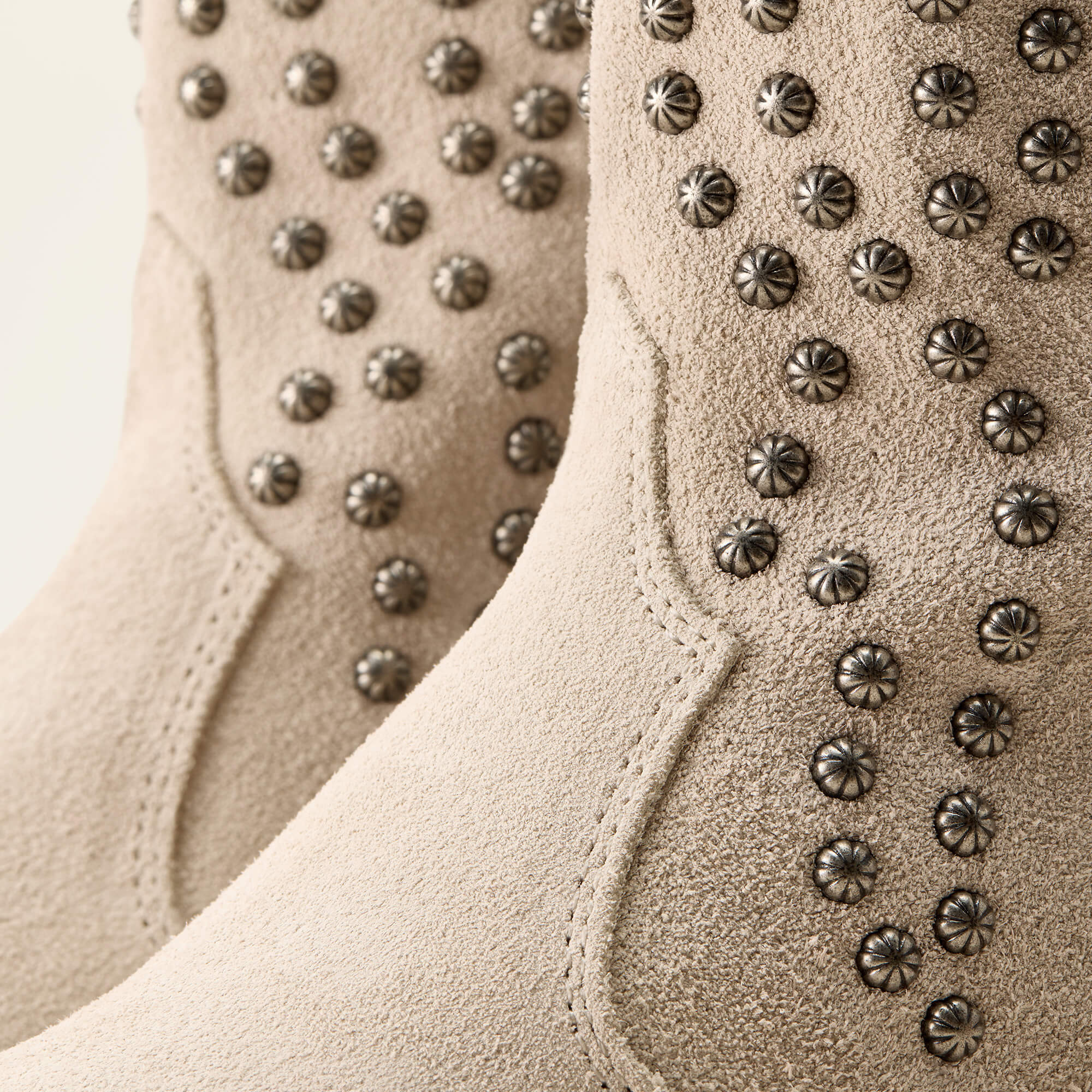 Siren X Toe Western Boot 01 - CLOUD WHITE SUEDE
