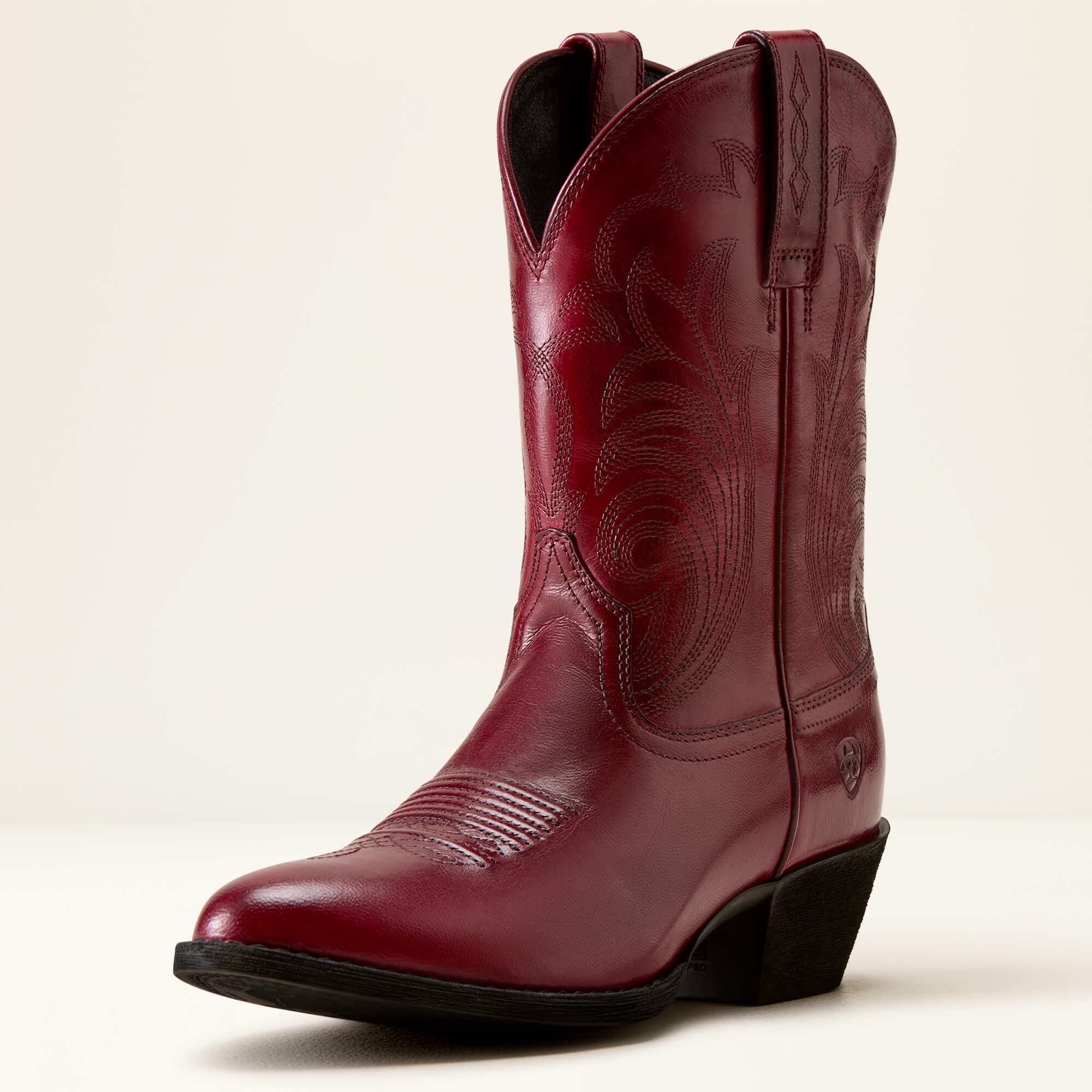 Heritage Noir R Toe Western Boot 3-4 Front - DRESSY ROUGE