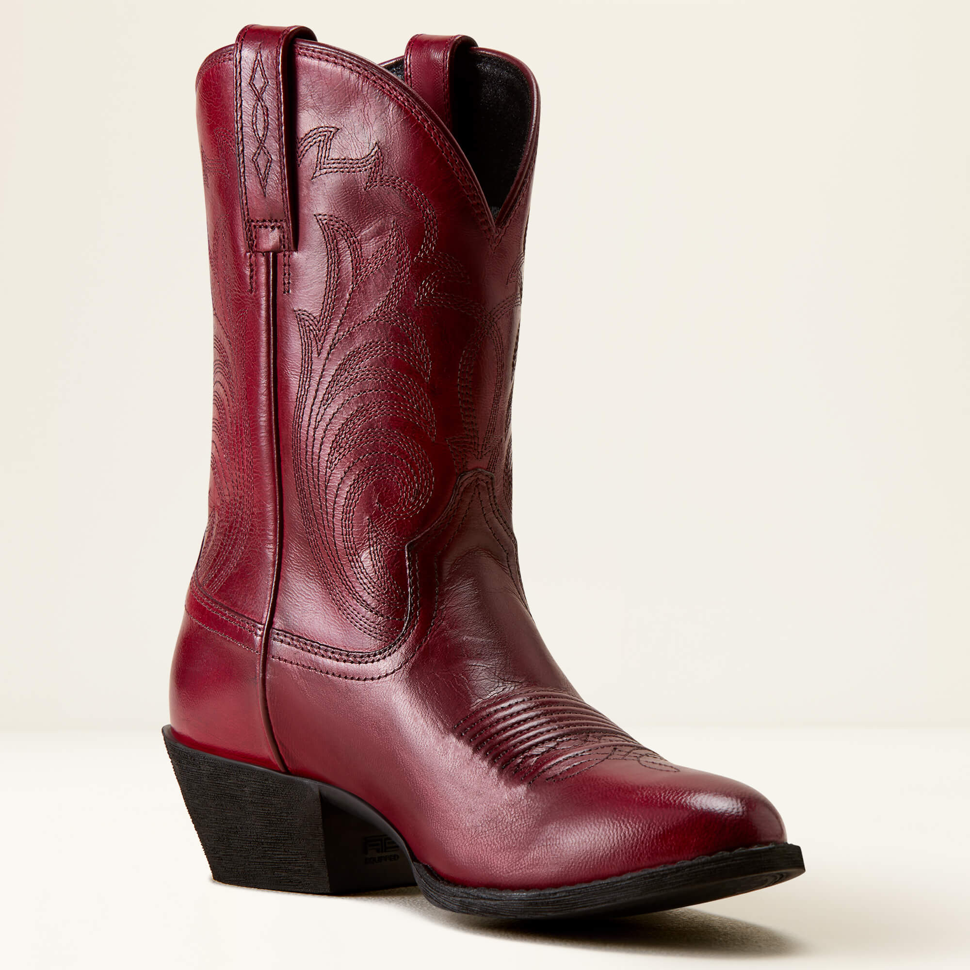 Heritage Noir R Toe Western Boot Medial - DRESSY ROUGE