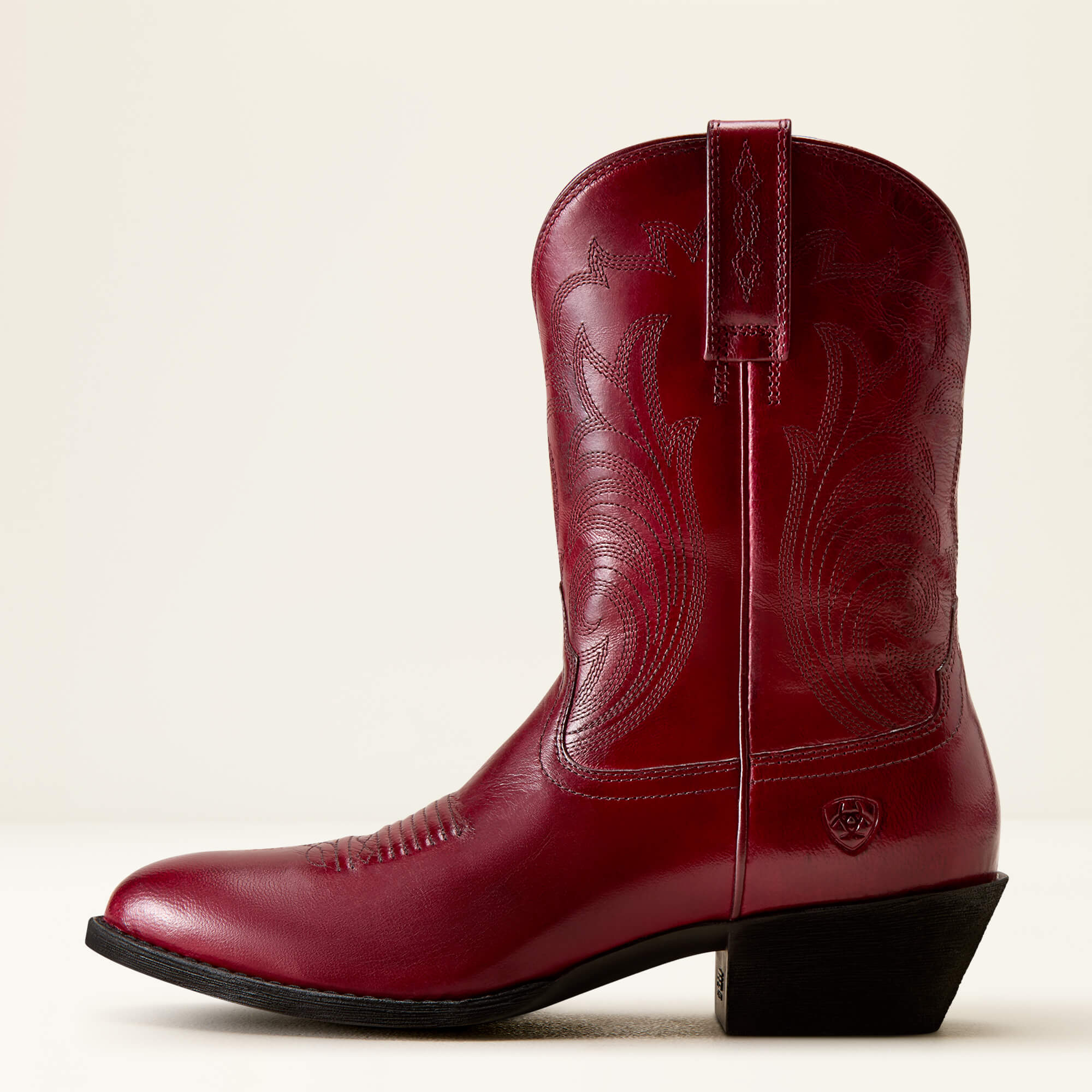 Heritage Noir R Toe Western Boot Side - DRESSY ROUGE