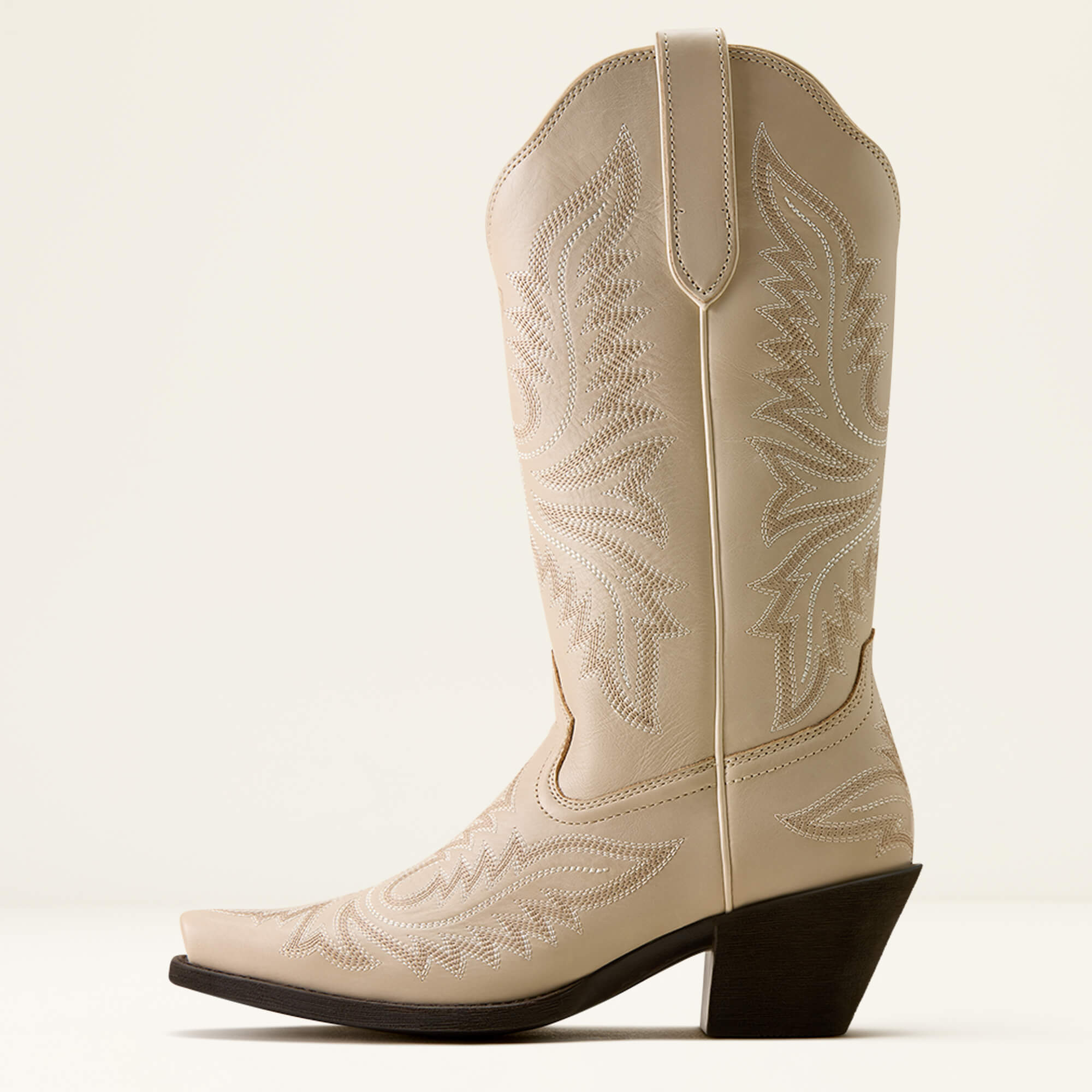 Round Up Collins D Toe Western Boot Side - BUTTERCREAM