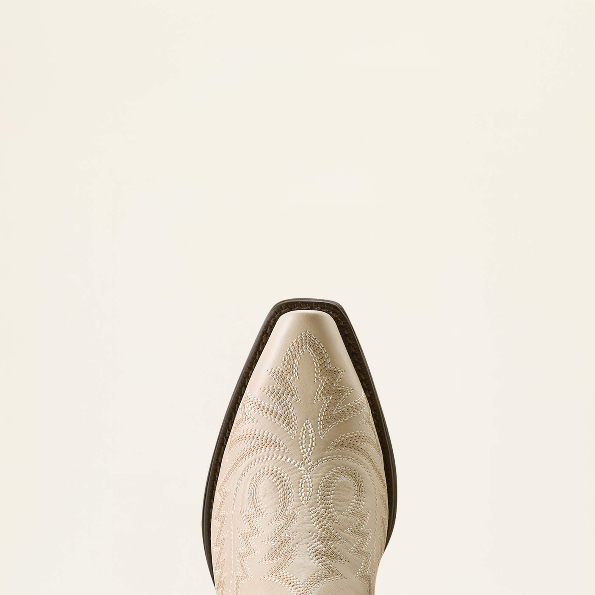 Round Up Collins D Toe Western Boot Toe - BUTTERCREAM