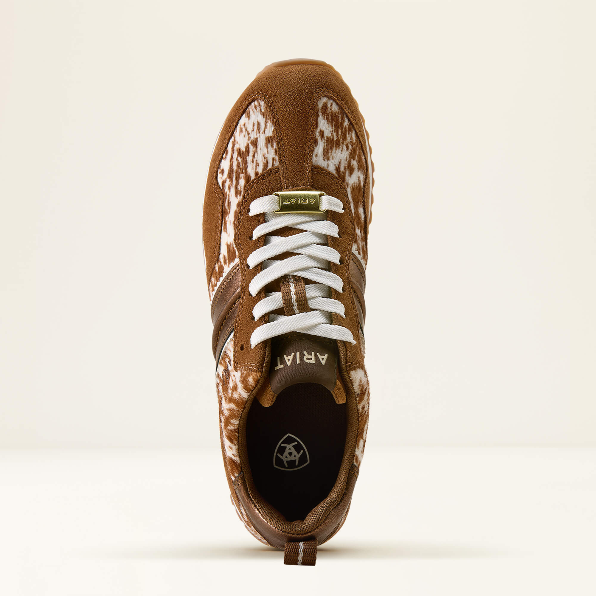 Ranch Runner Shoe Toe - CHESTNUT SUEDE|SPECKLED COW PRINT