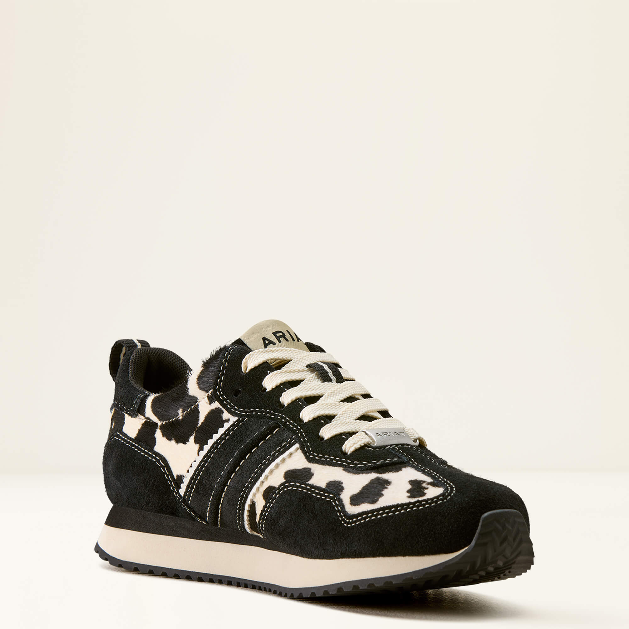Ranch Runner Shoe Medial - BLACK SUEDE|BLACK AND WHITE HAIR ON