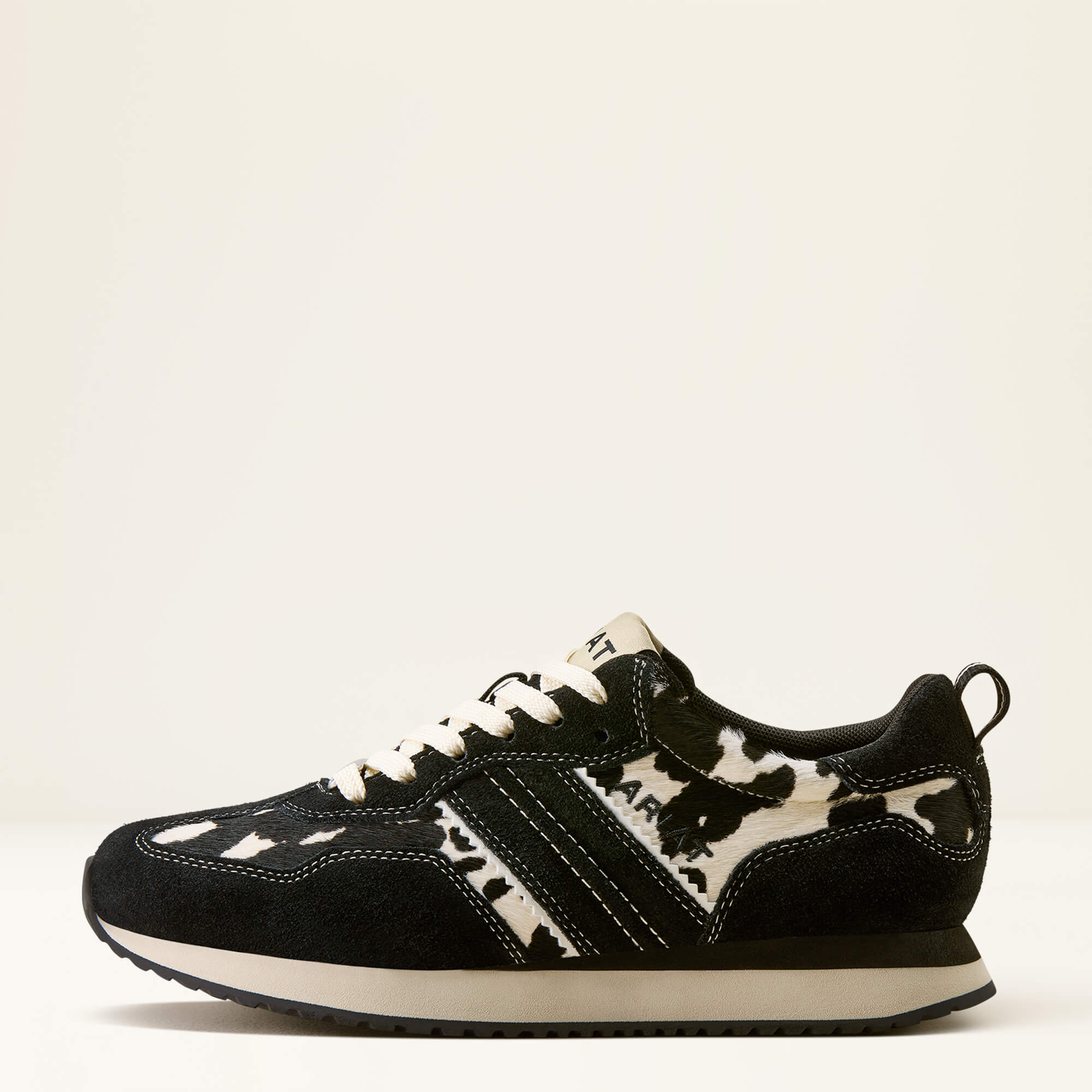 Ranch Runner Shoe Side - BLACK SUEDE|BLACK AND WHITE HAIR ON