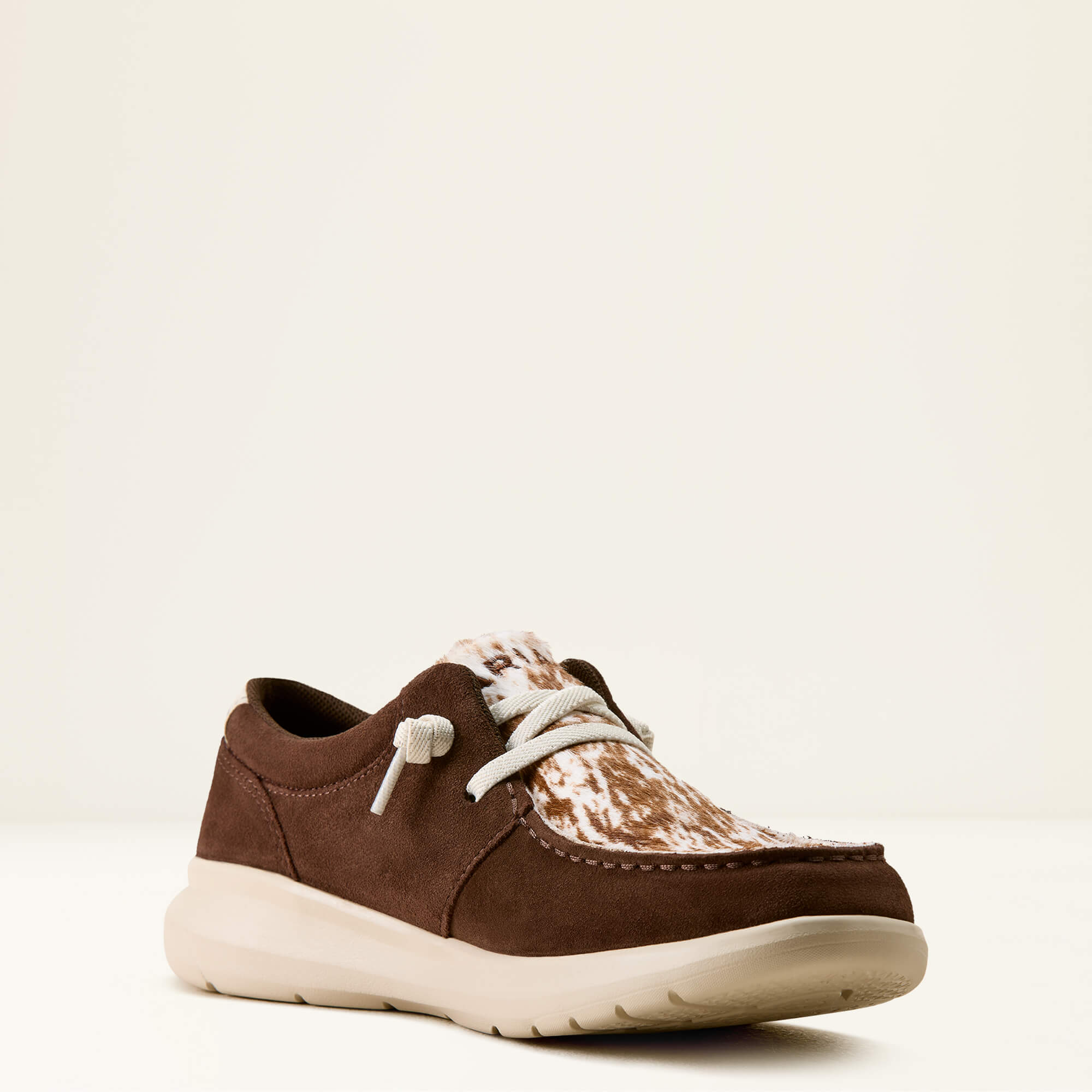 Hilo Shoe Medial - COFFEE BEAN SUEDE|SPECKLED COW PRINT