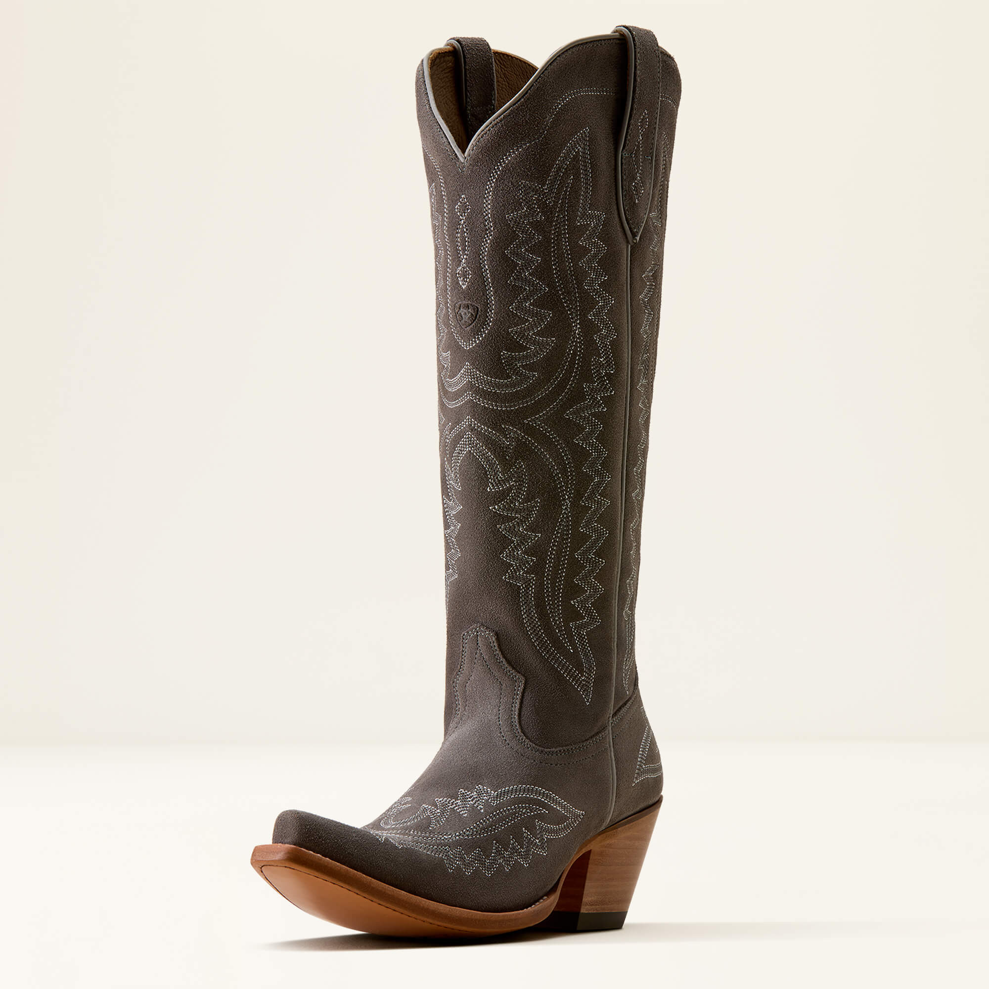 Casanova X Toe Western Boot 3-4 Front - ASH SUEDE