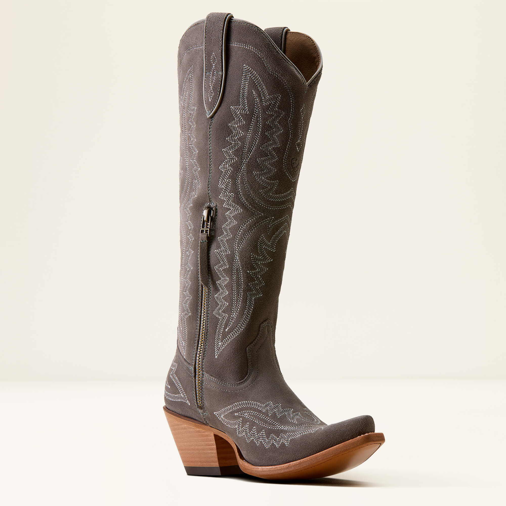 Casanova X Toe Western Boot Medial - ASH SUEDE