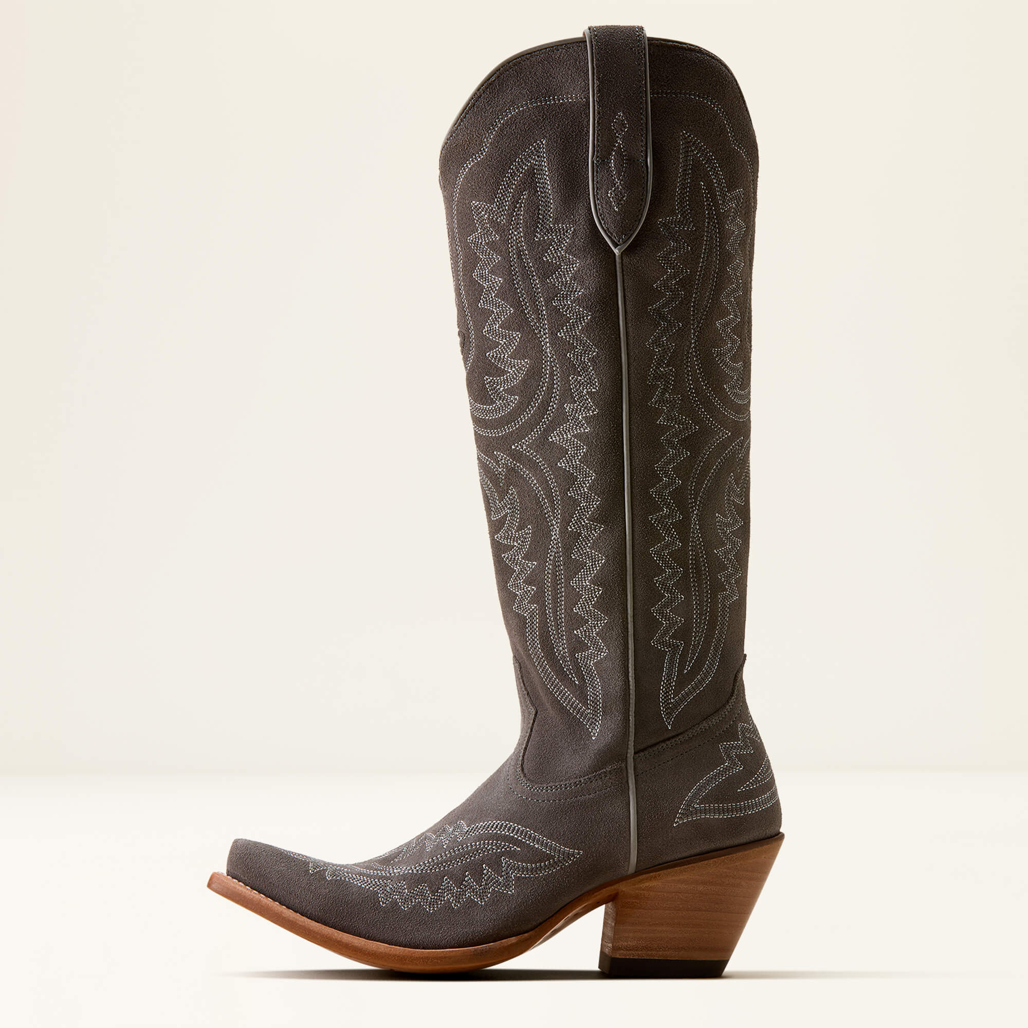 Casanova X Toe Western Boot Side - ASH SUEDE