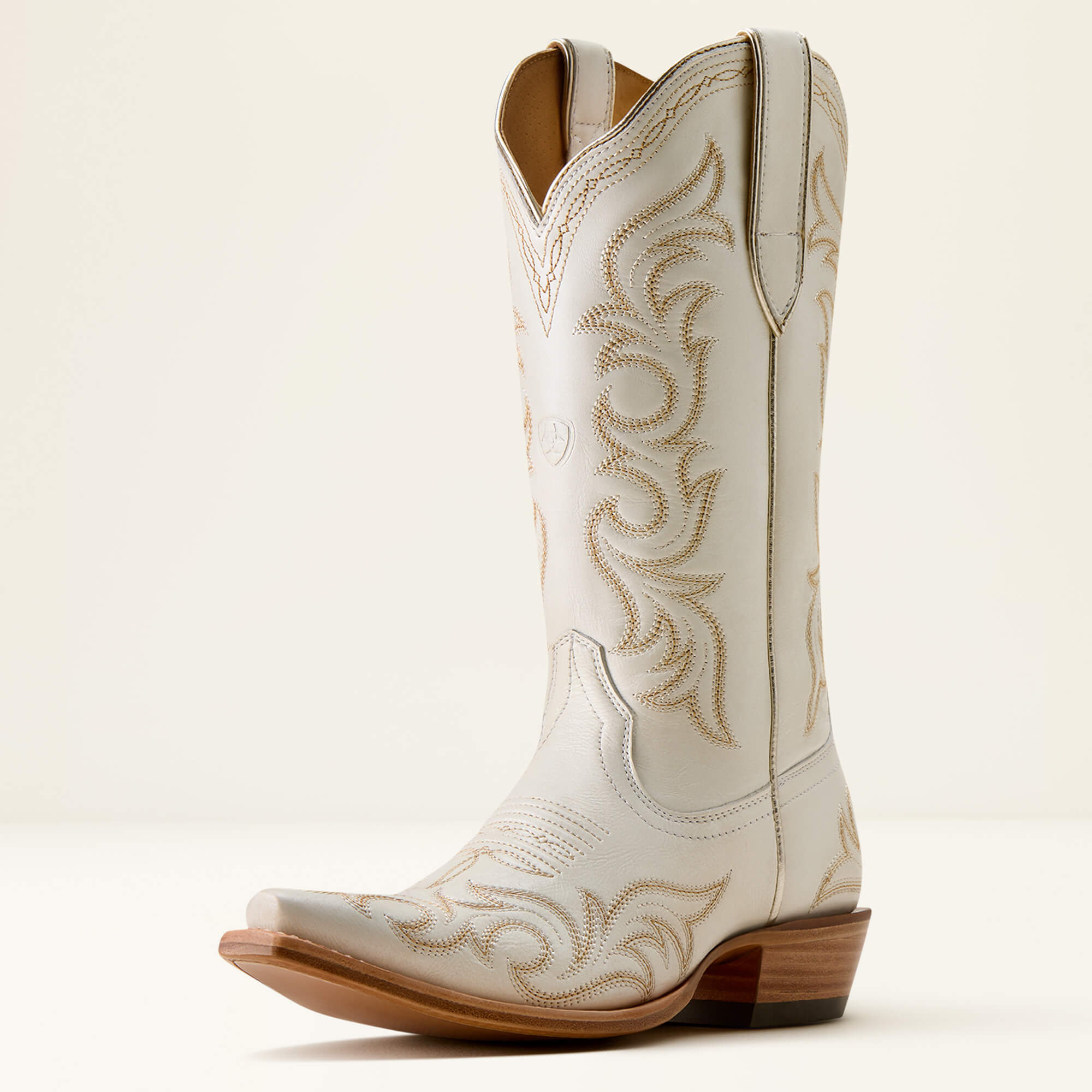 Hazen X Toe Western Boot 3-4 Front - IVORY PEARL