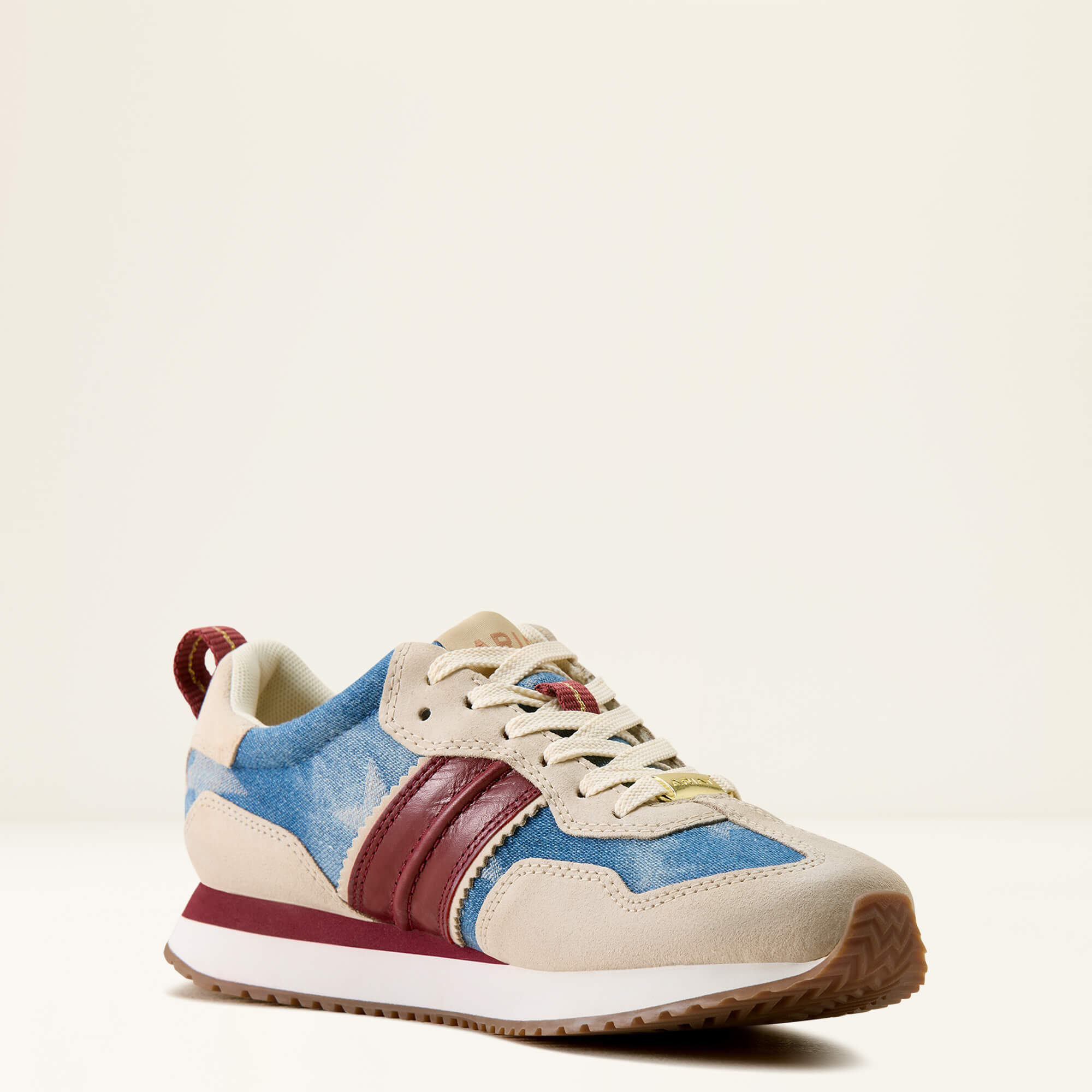 Ranch Runner Shoe Medial - TAN SUEDE|DENIM STARS