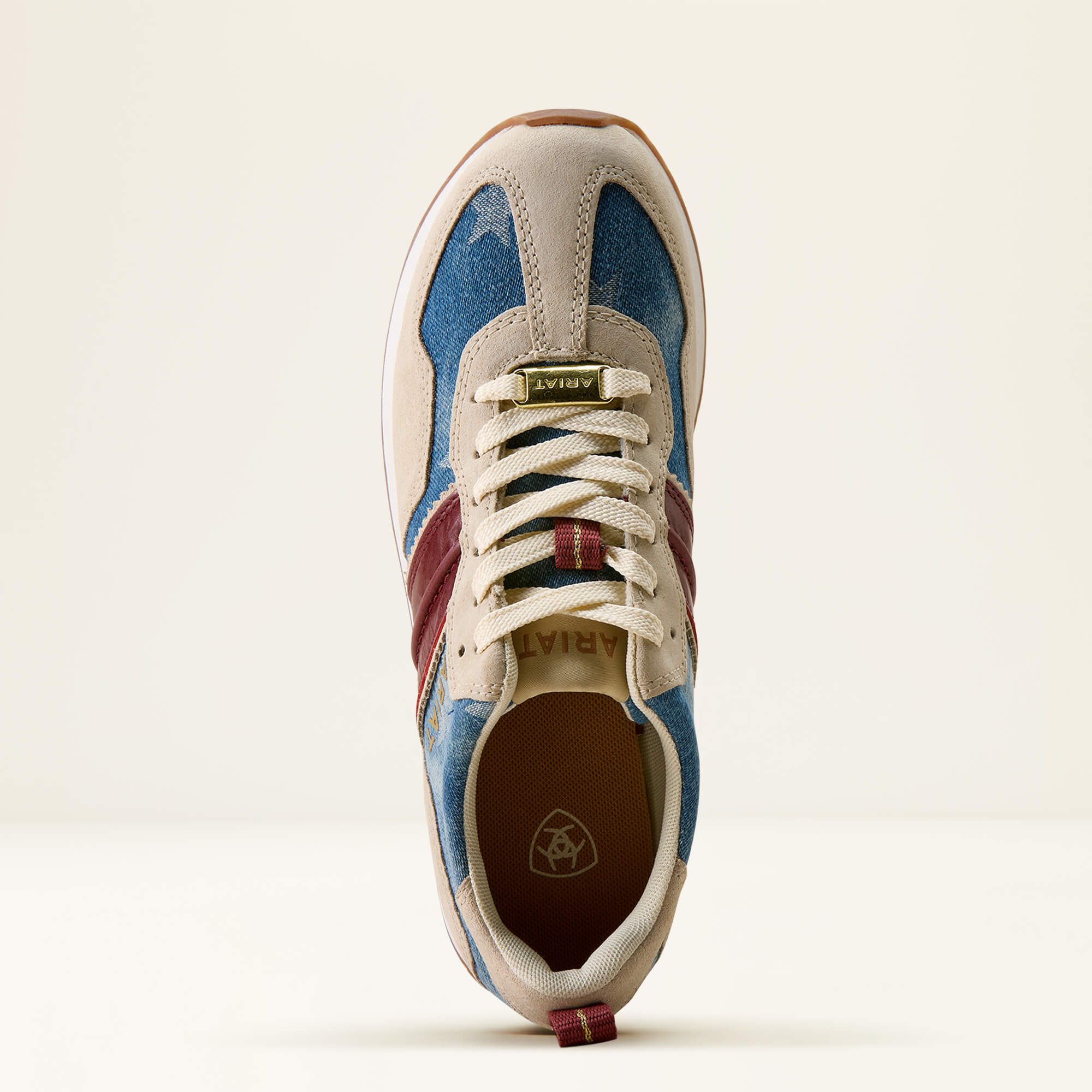 Ranch Runner Shoe Toe - TAN SUEDE|DENIM STARS