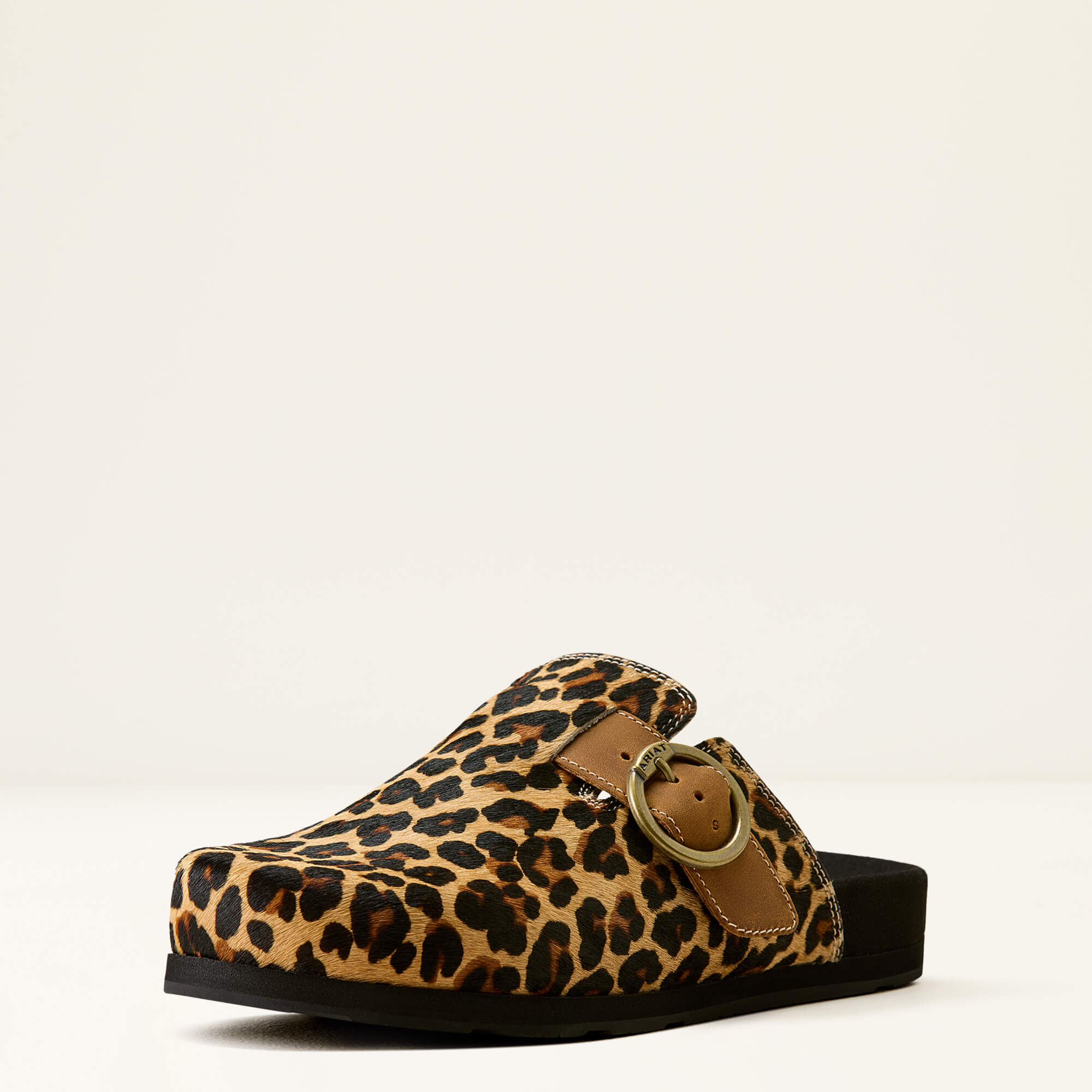 Country Mule 3-4 Front - LEOPARD HAIR ON