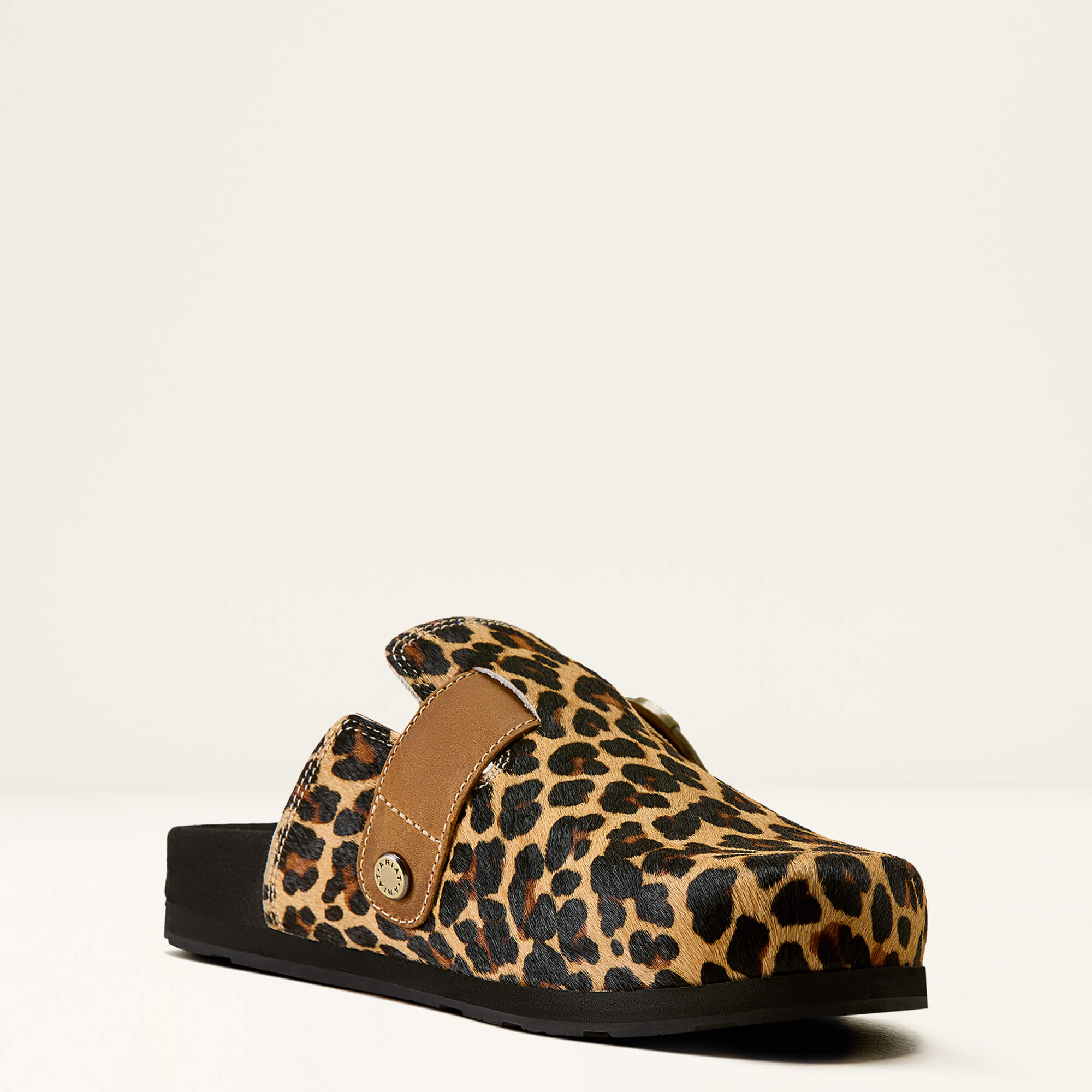 Country Mule Medial - LEOPARD HAIR ON