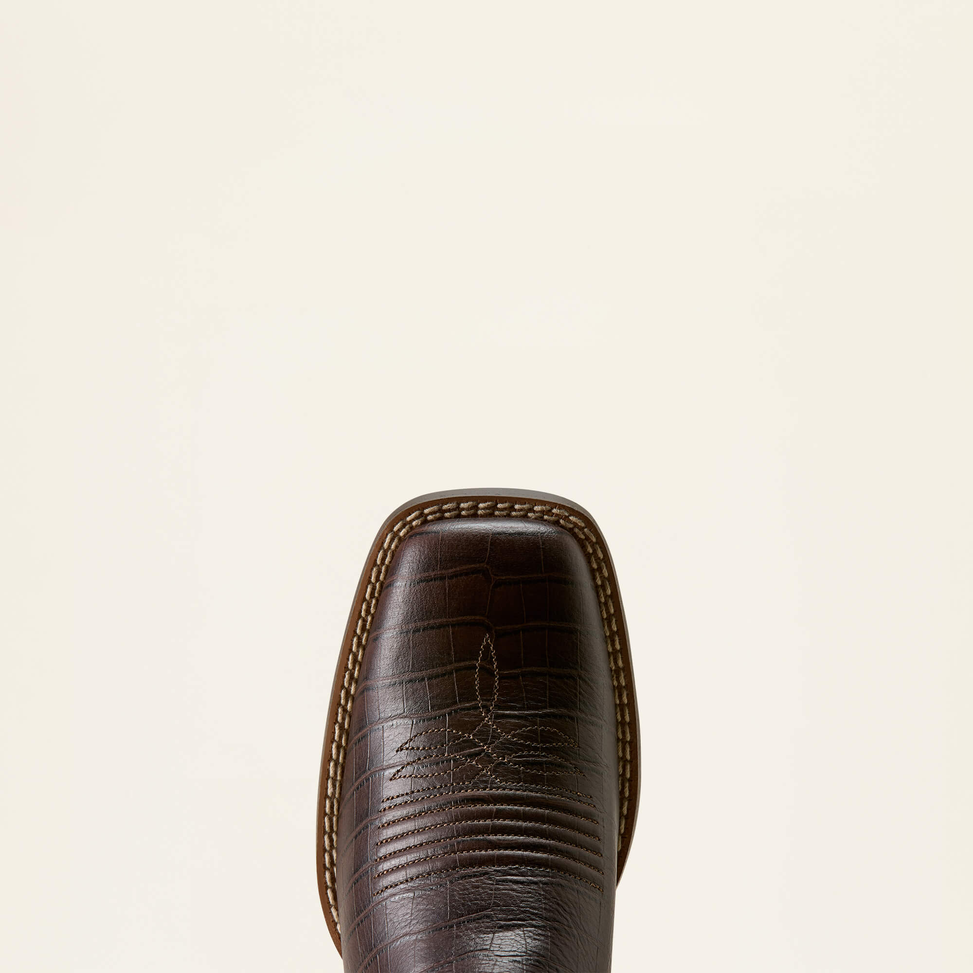 Round Up Holly Wide Square Toe Western Boot Toe - CHOCOLATE CROC PRINT|DENIM CROC PRINT