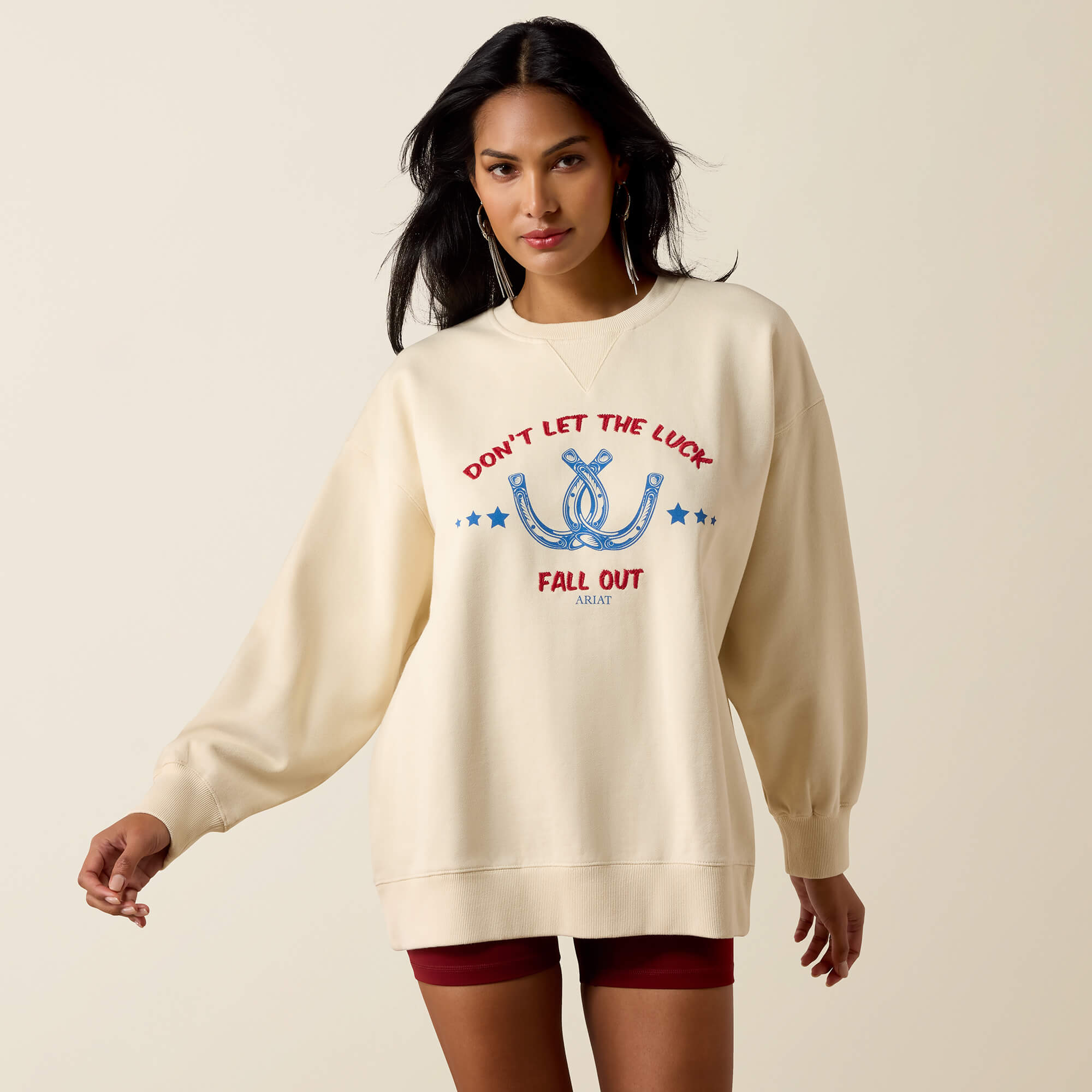 Oversize Sweatshirt Front - PARCHMENT