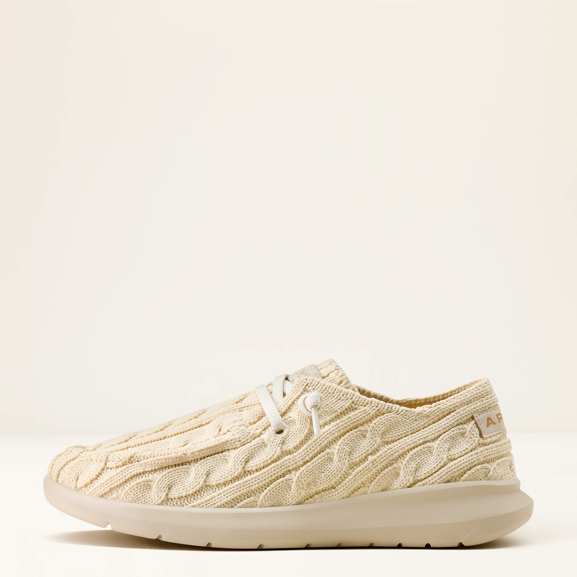 Hilo Shoe Side - CREAM CABLE KNIT