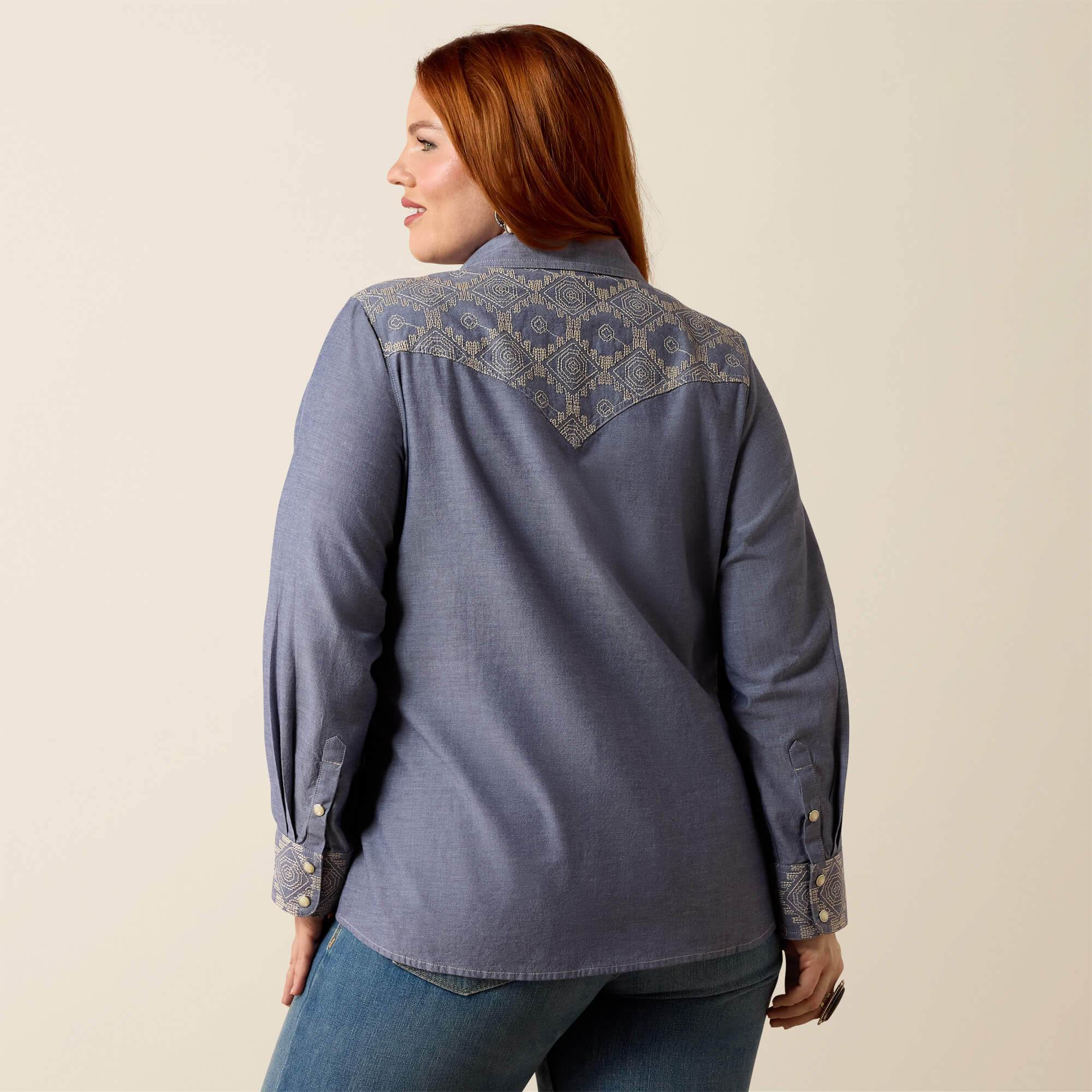 Riverstone Western Snap Shirt Back Plus - LISBON SOUTHWEST