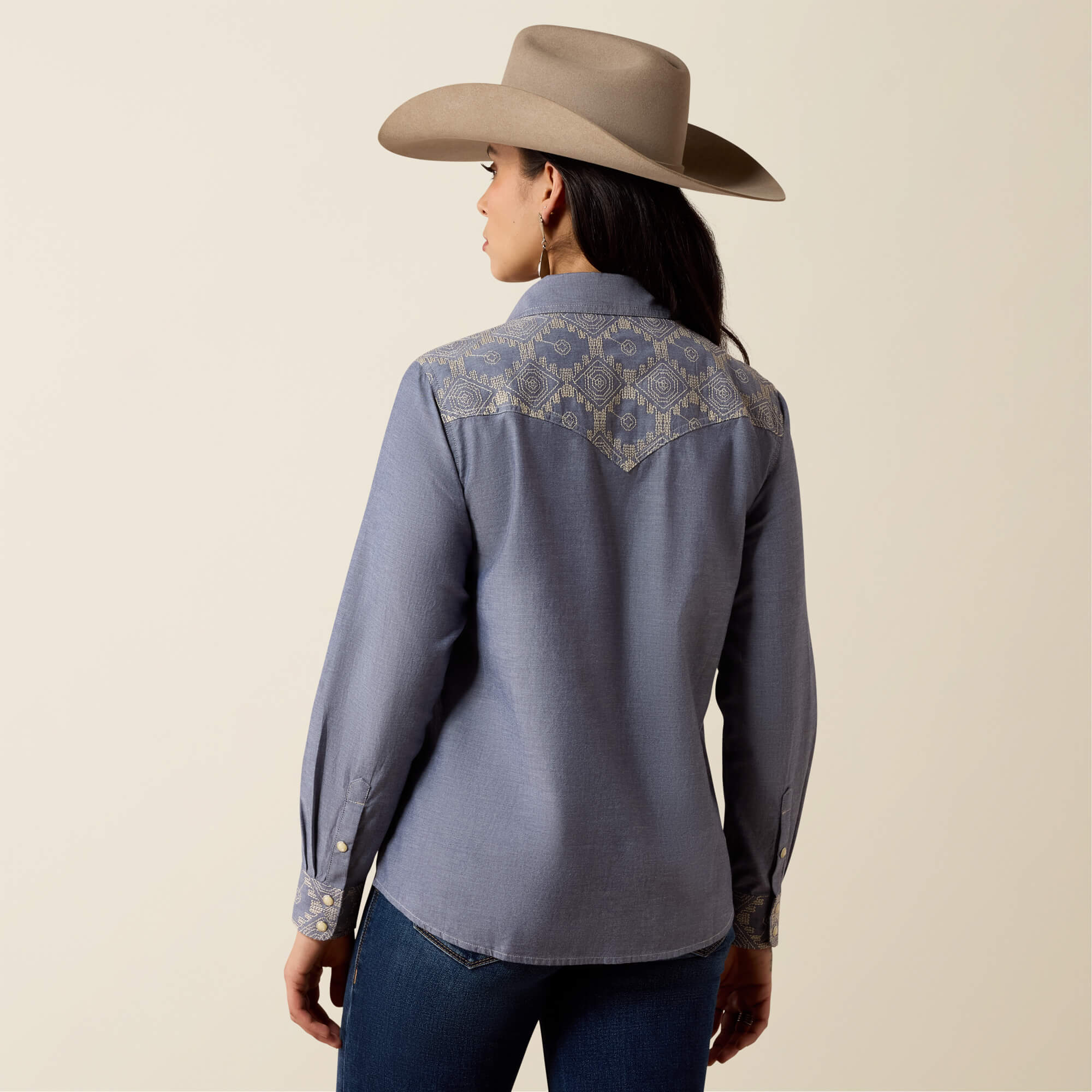 Riverstone Western Snap Shirt Back - LISBON SOUTHWEST