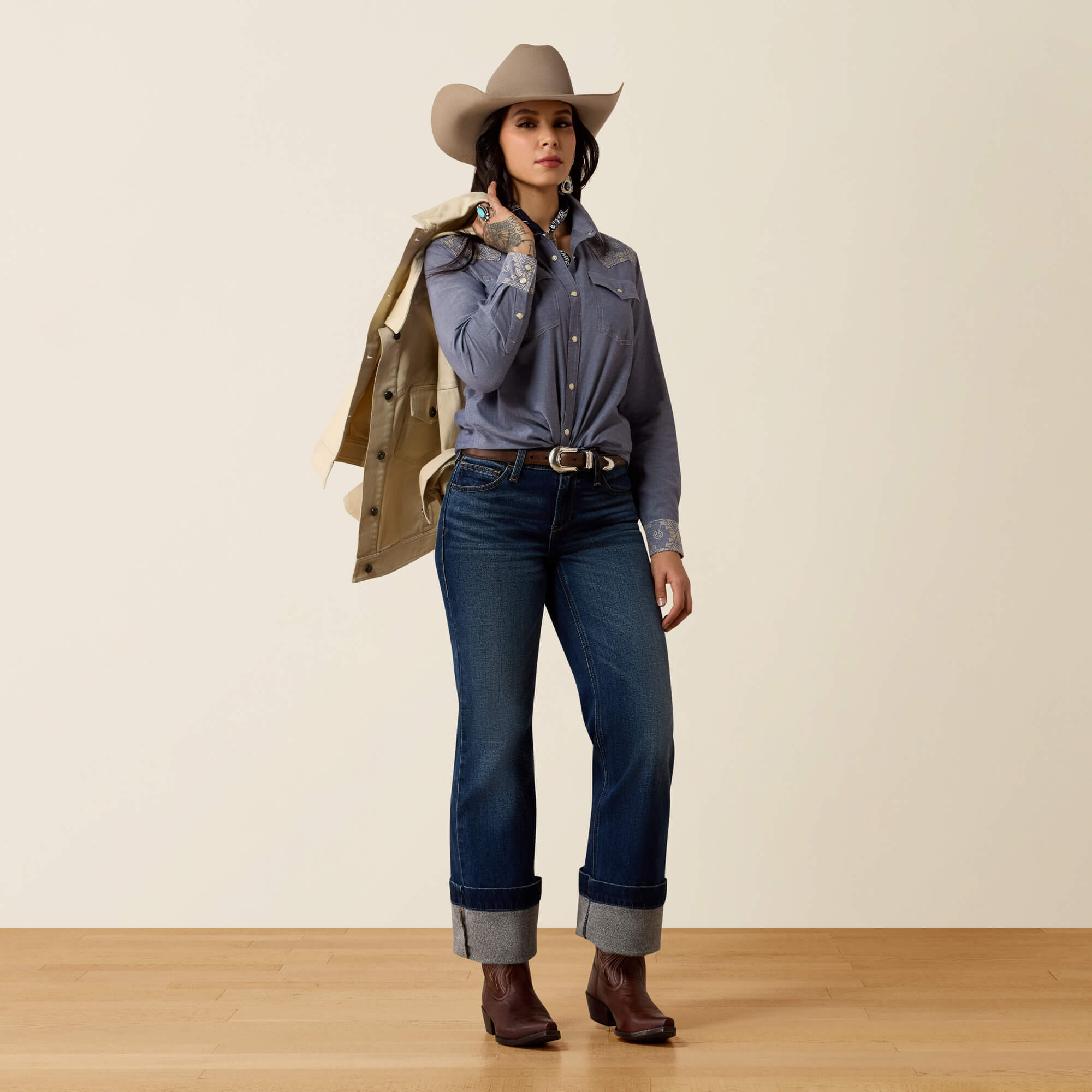 Riverstone Western Snap Shirt Full - LISBON SOUTHWEST