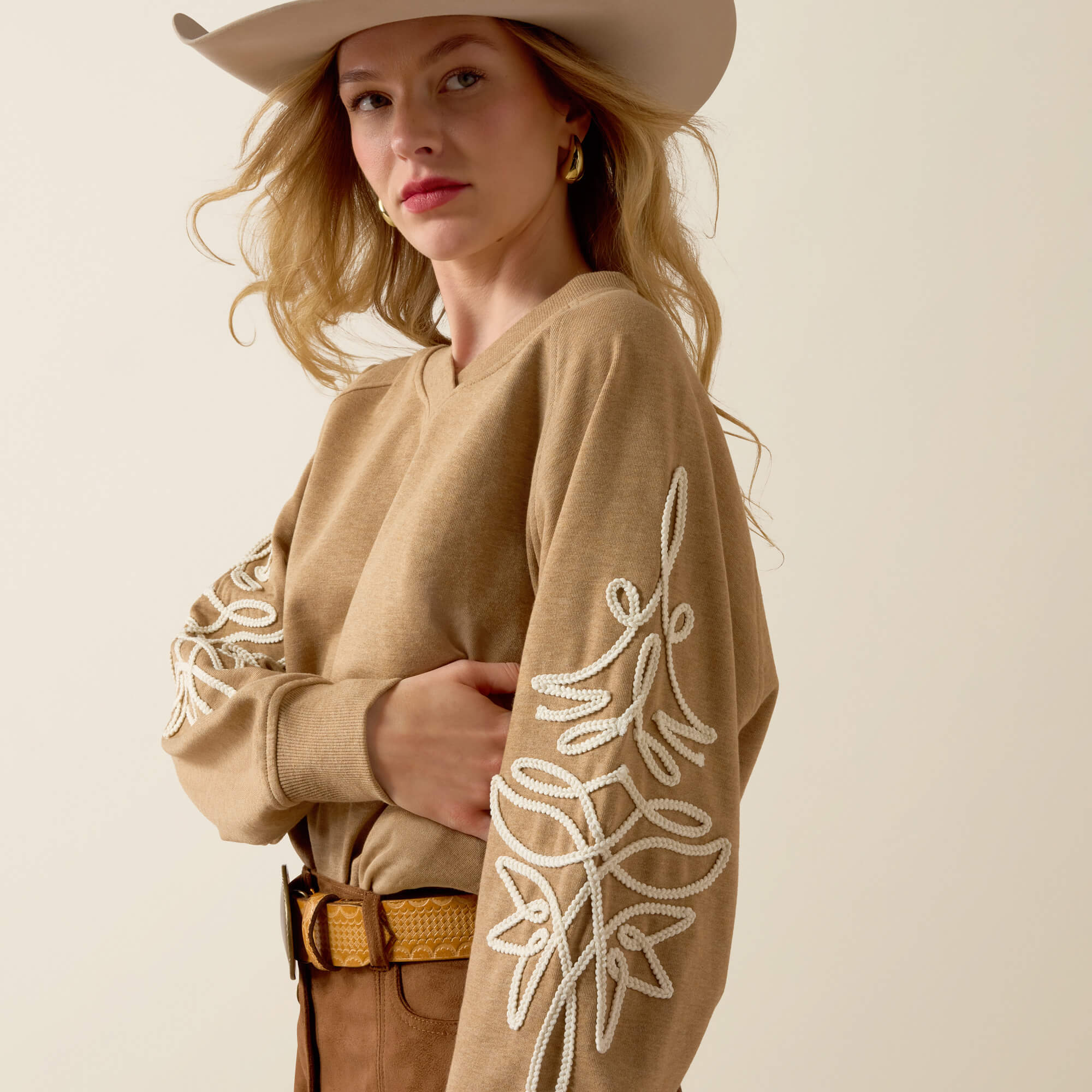 Juliette Sweatshirt 01 - KHAKI HEATHER