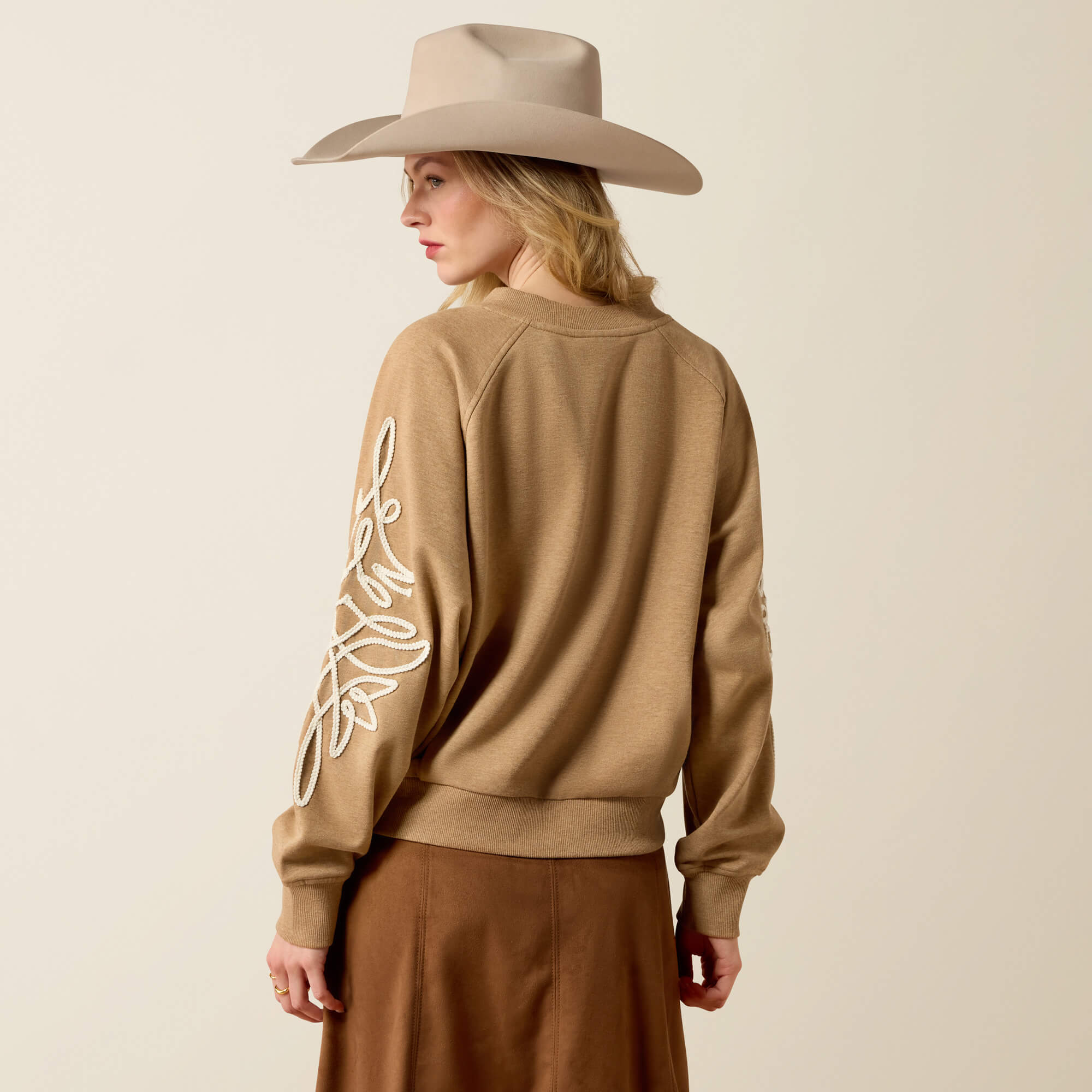 Juliette Sweatshirt Back - KHAKI HEATHER