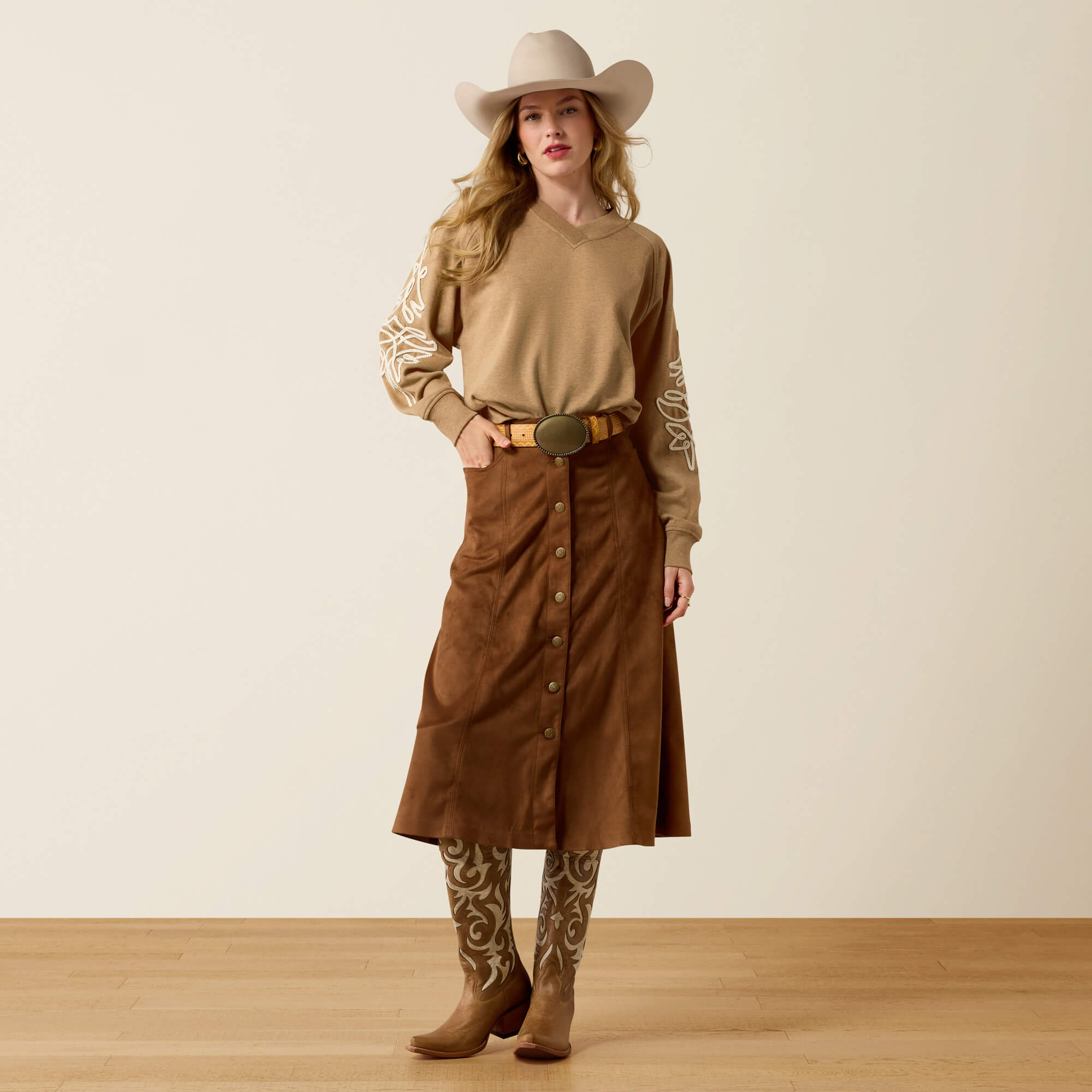 Juliette Sweatshirt Full - KHAKI HEATHER